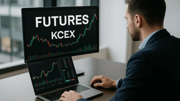 شخص درحال معامله فیوچرز در kcex