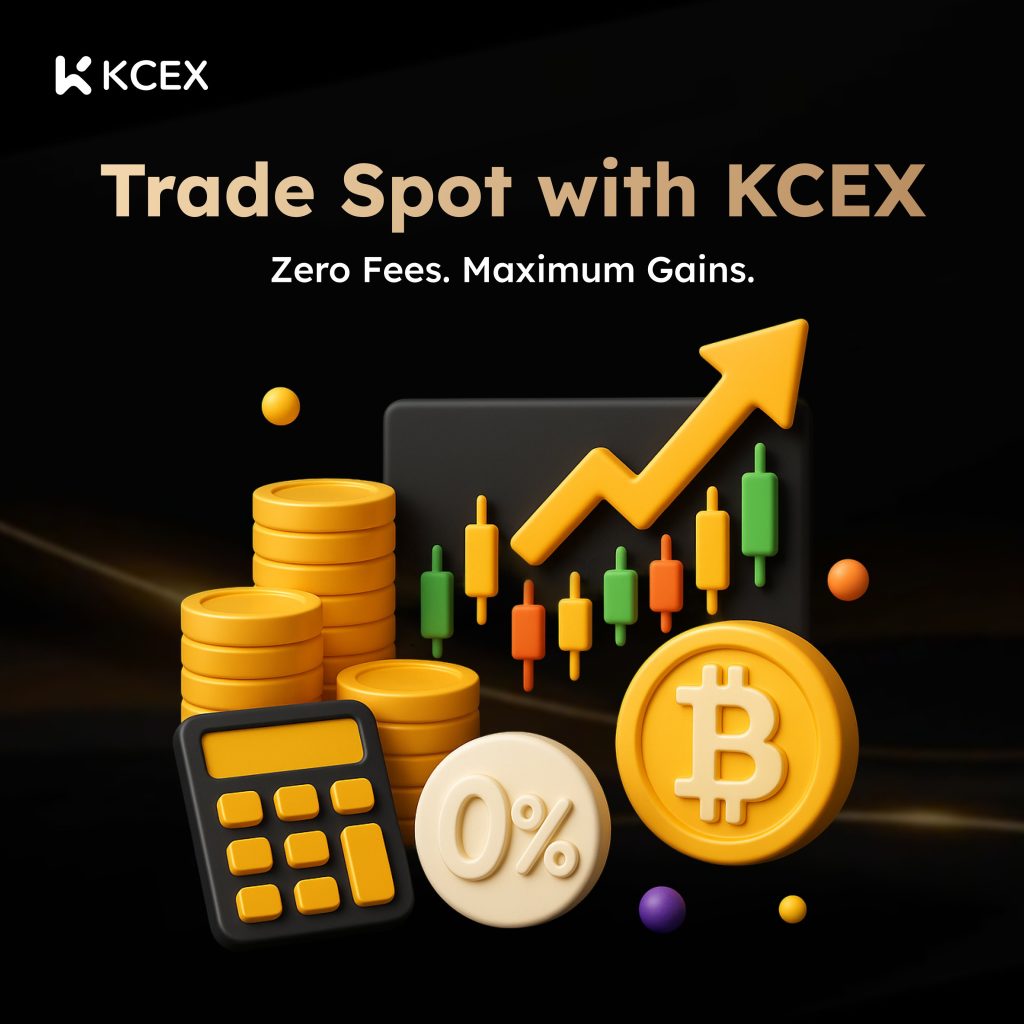 تجارت بدون کارمزد در بازار اسپات KCEX در ۲۶ آگوست ۲۰۲۵