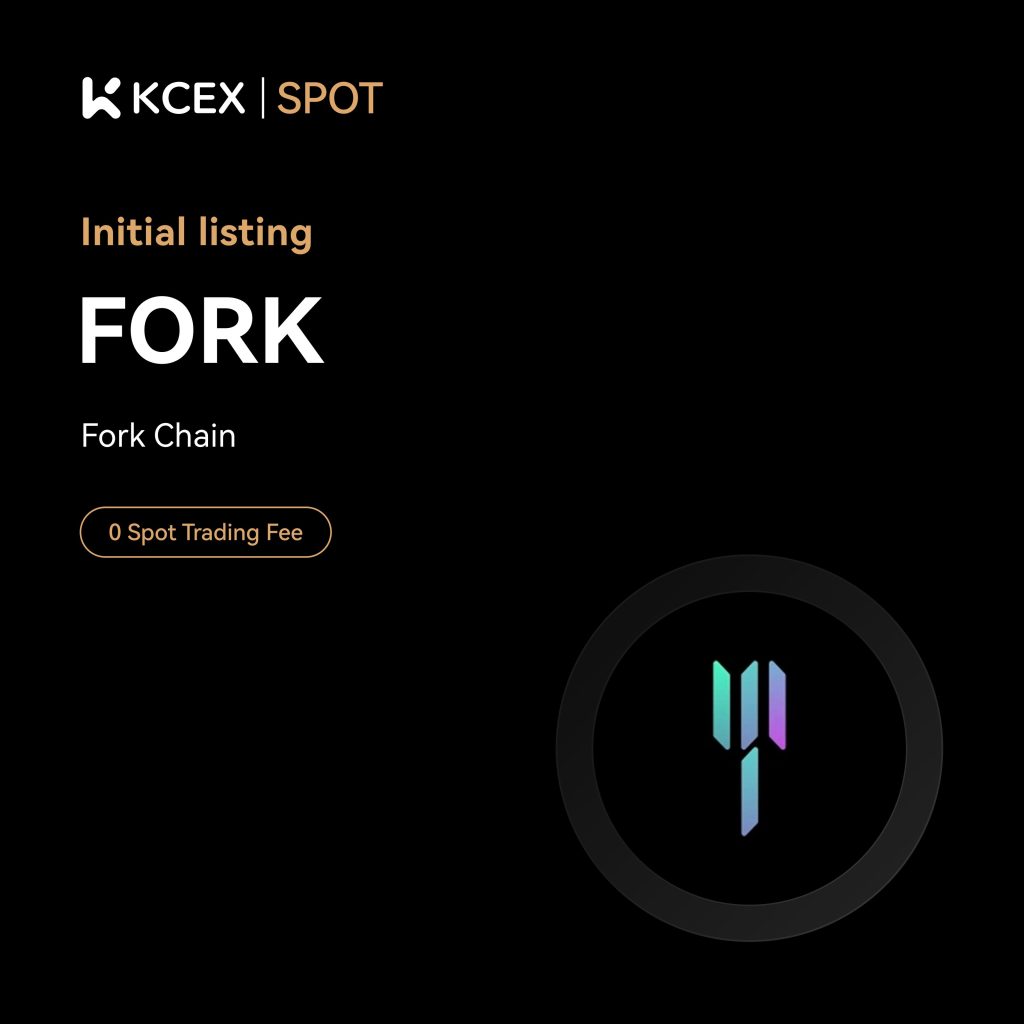 لیست شدن توکن FORK در بازار اسپات صرافی KCEX مرداد ۱۴۰۴