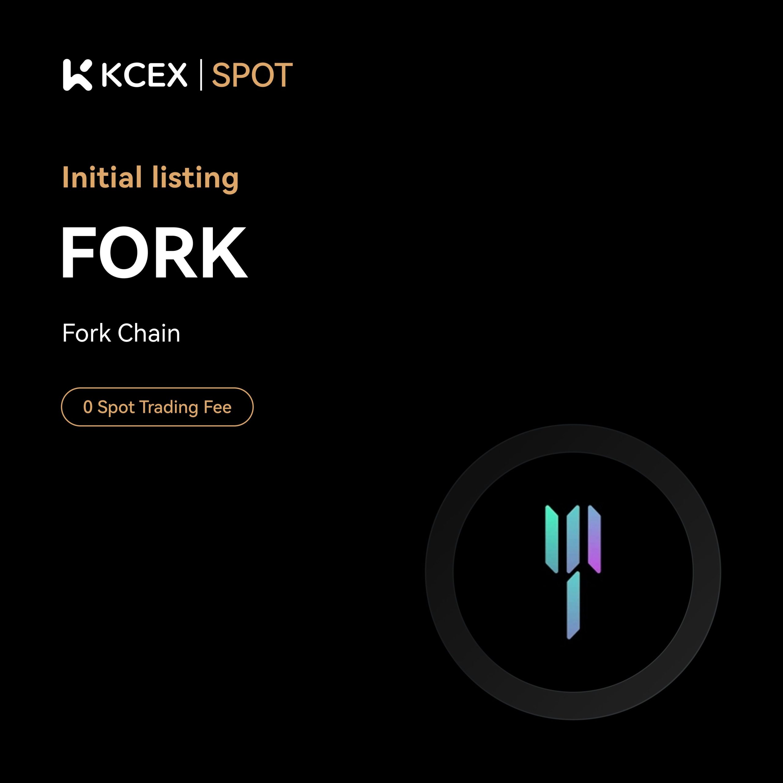 لیست شدن توکن FORK در بازار اسپات صرافی KCEX مرداد ۱۴۰۴