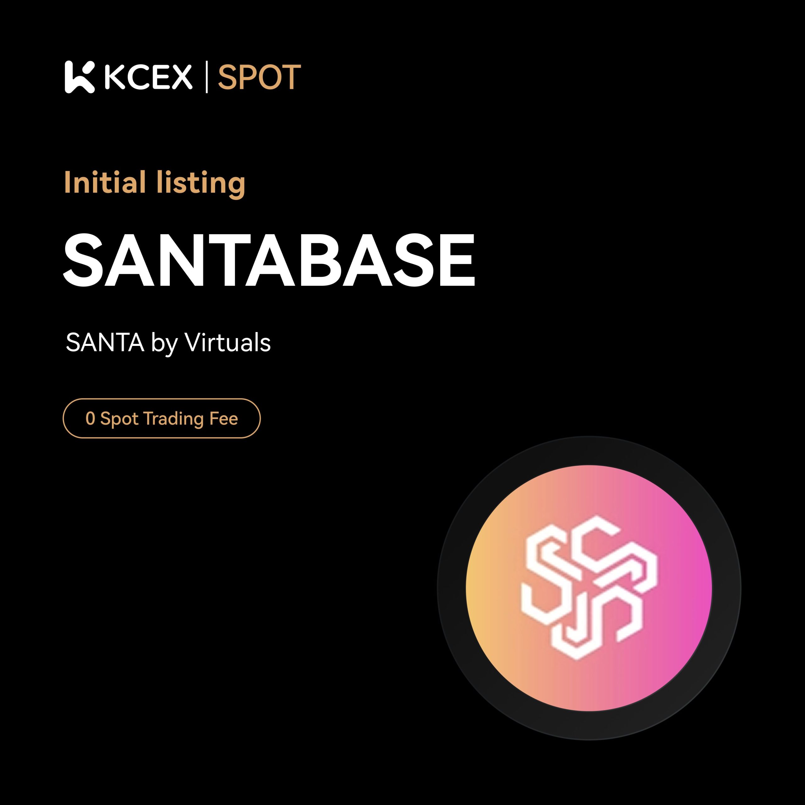 لیست شدن توکن SANTABASE در بازار اسپات کی سی ای ایکس در تاریخ ۲۵ اکتبر ۲۰۲۵