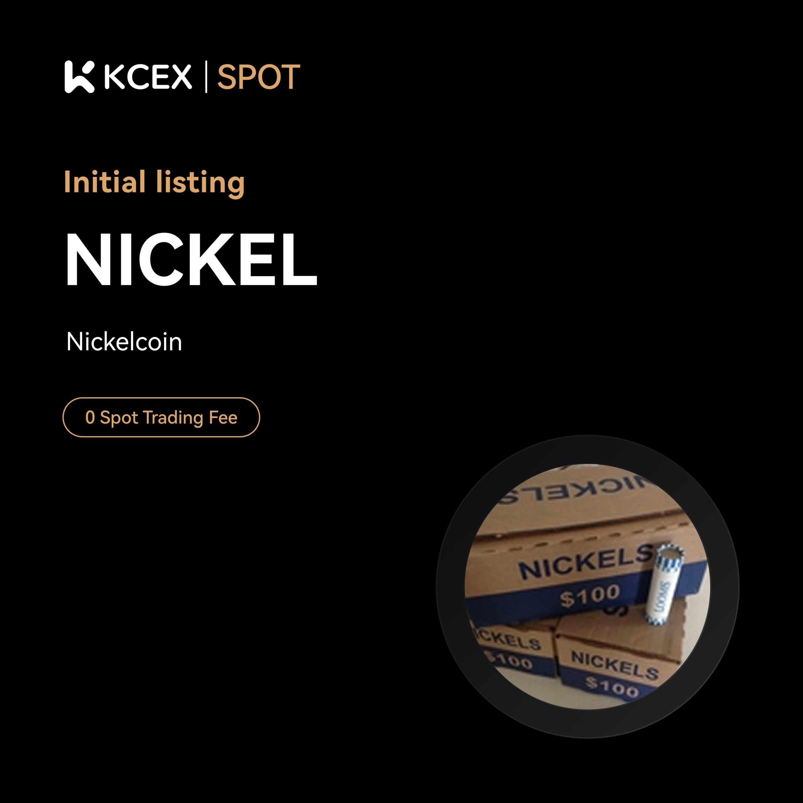 لیست شدن توکن NICKEL در بازار اسپات کی سی ای ایکس در آبان ۱۴۰۴