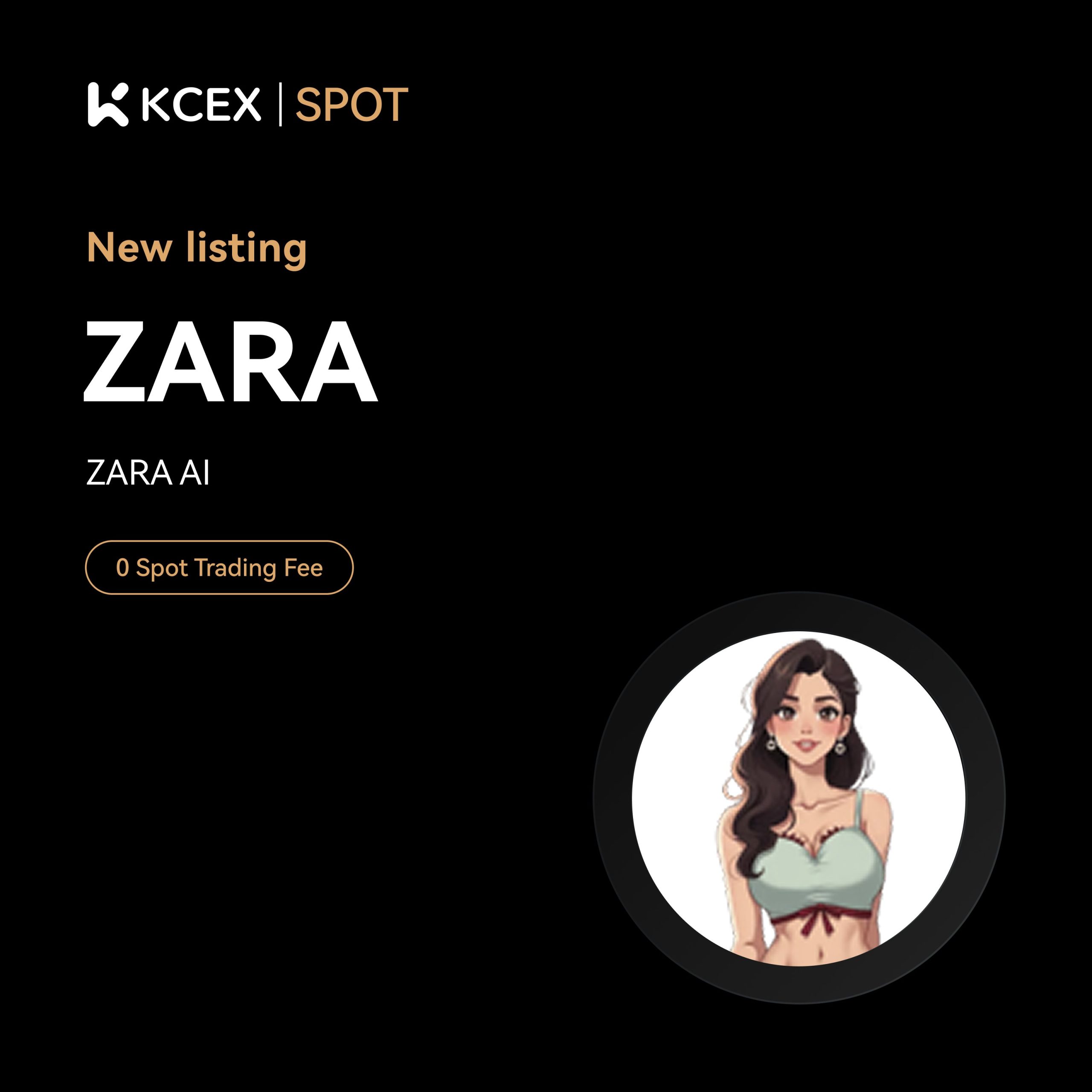 لیست شدن توکن ZARA در بازار اسپات کی سی ای ایکس در ۲۶ اکتبر ۲۰۲۵