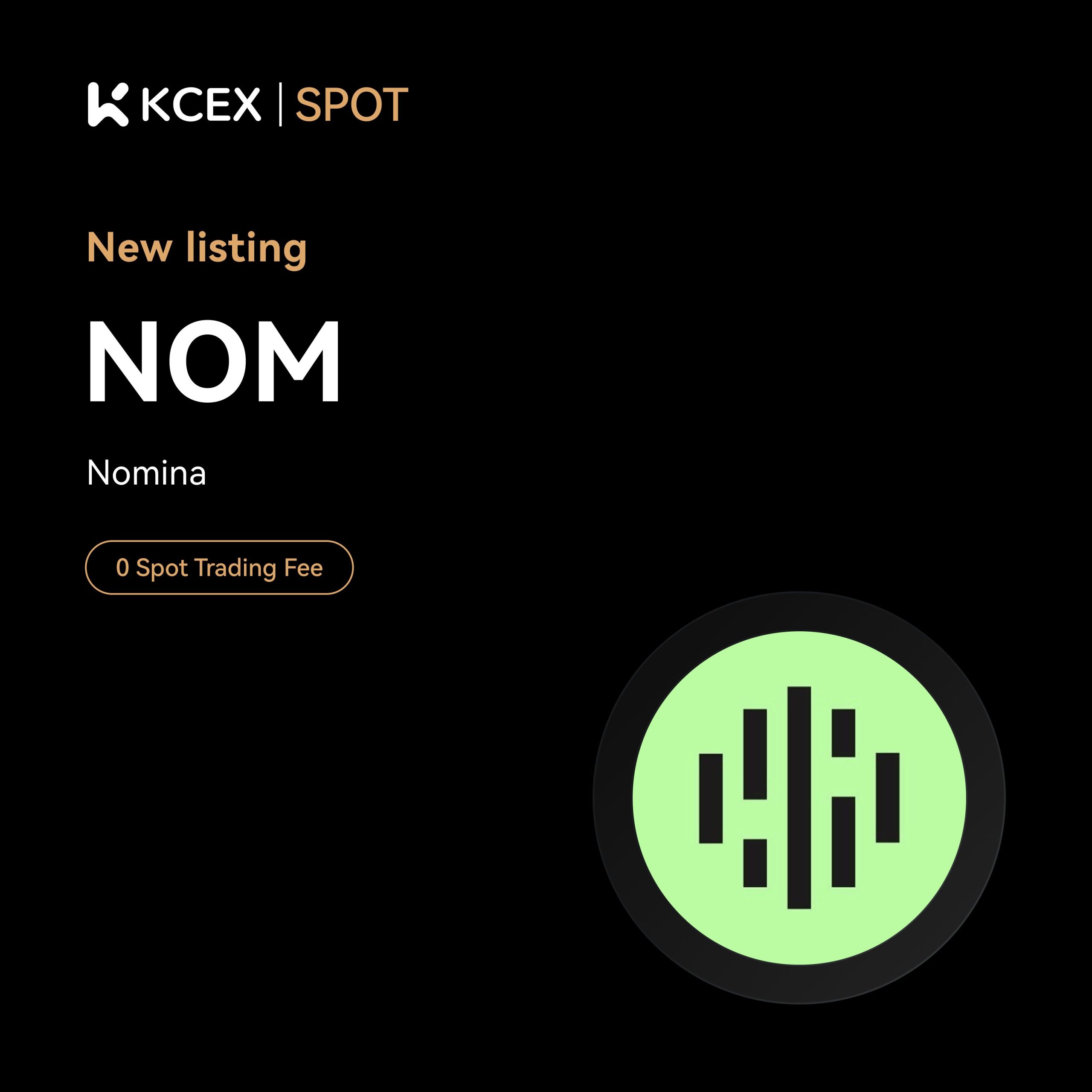 لیست شدن توکن NOM در صرافی کی سی ای ایکس در اکتبر ۲۰۲۵