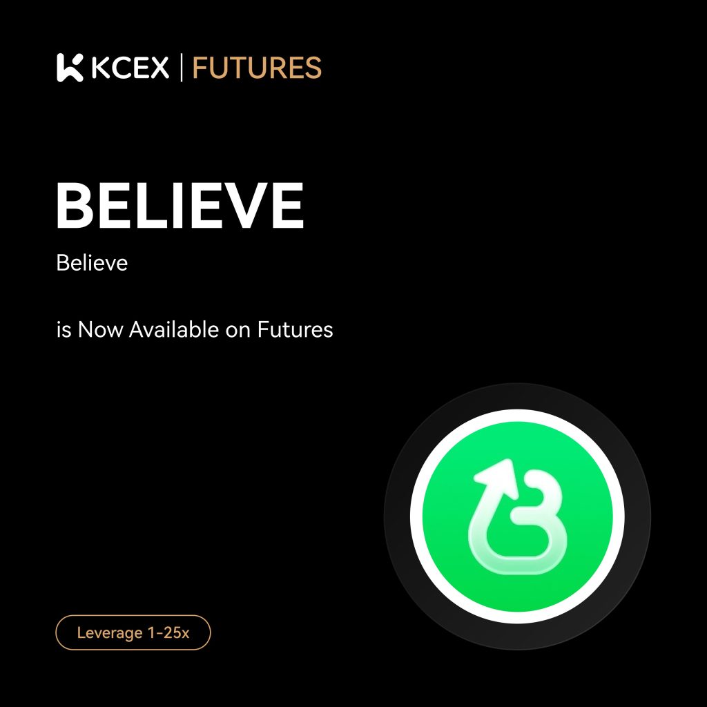 لیست شدن فیوچرز دائمی BELIEVE در صرافی کی سی ای ایکس در اکتبر ۲۰۲۵