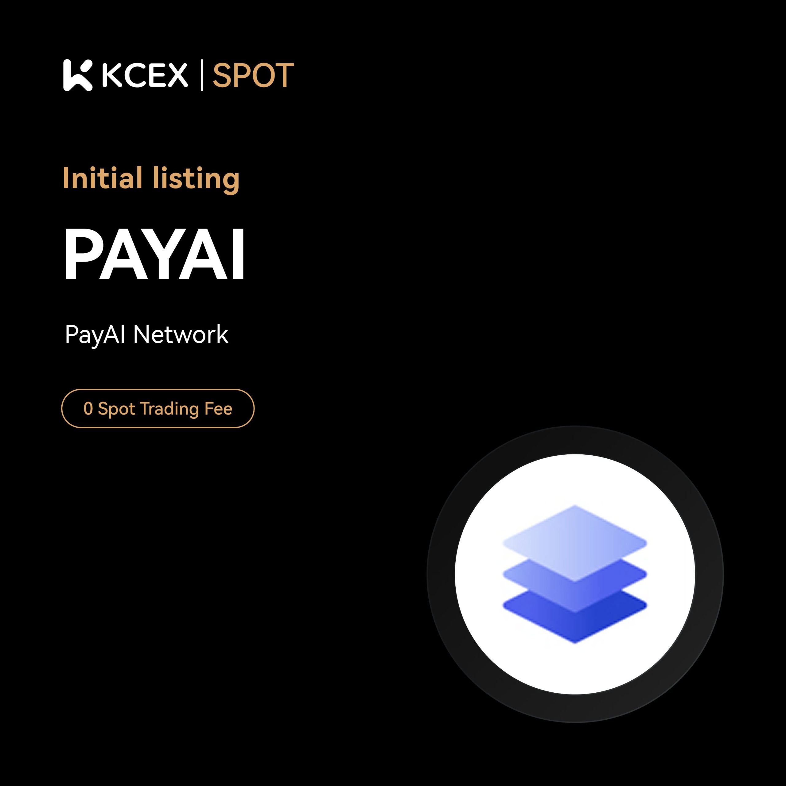 تصویر توکن PAYAI در بازار اسپات کی سی ای ایکس