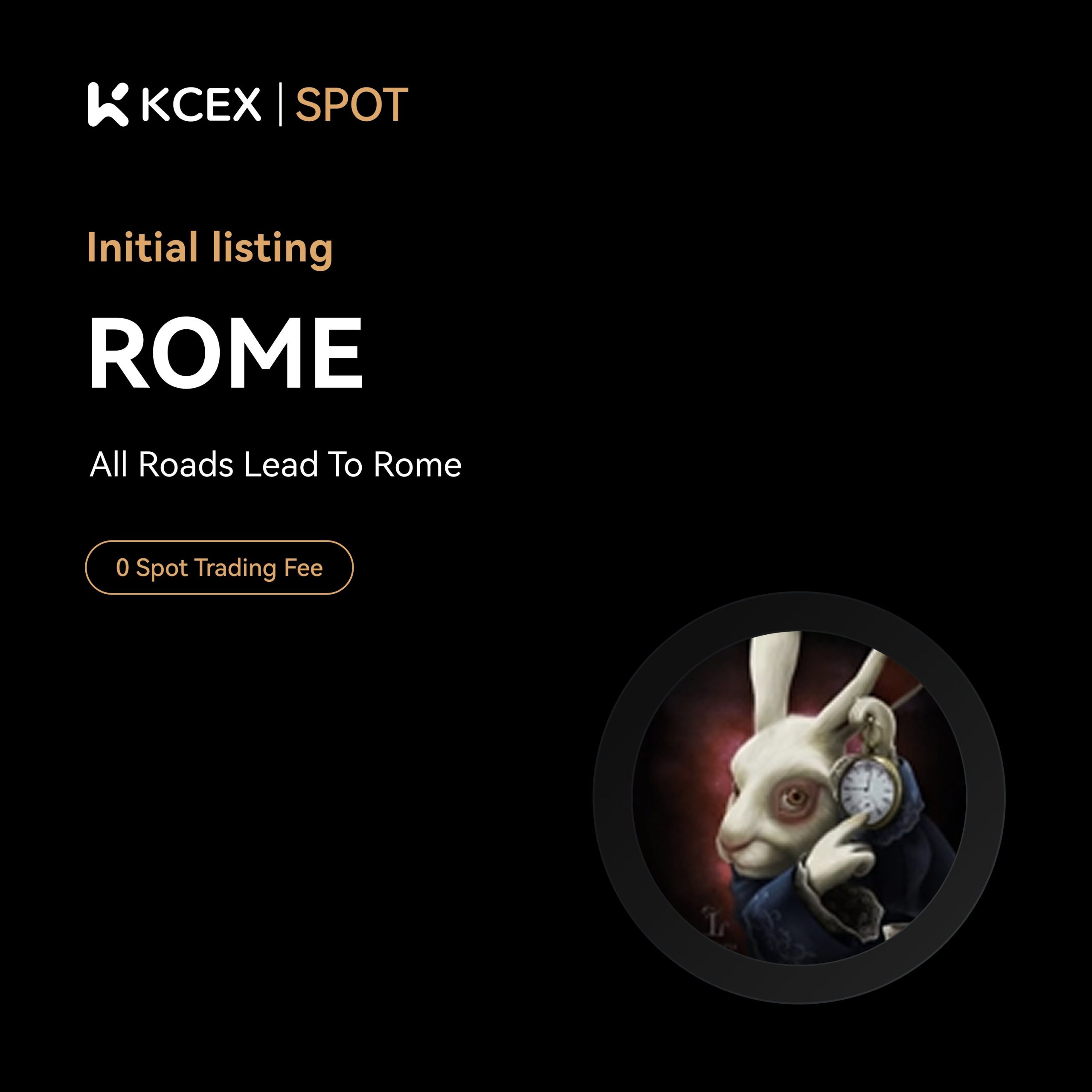 لیست شدن توکن ROME در بازار اسپات کی سی ای ایکس در مهر ۱۴۰۴