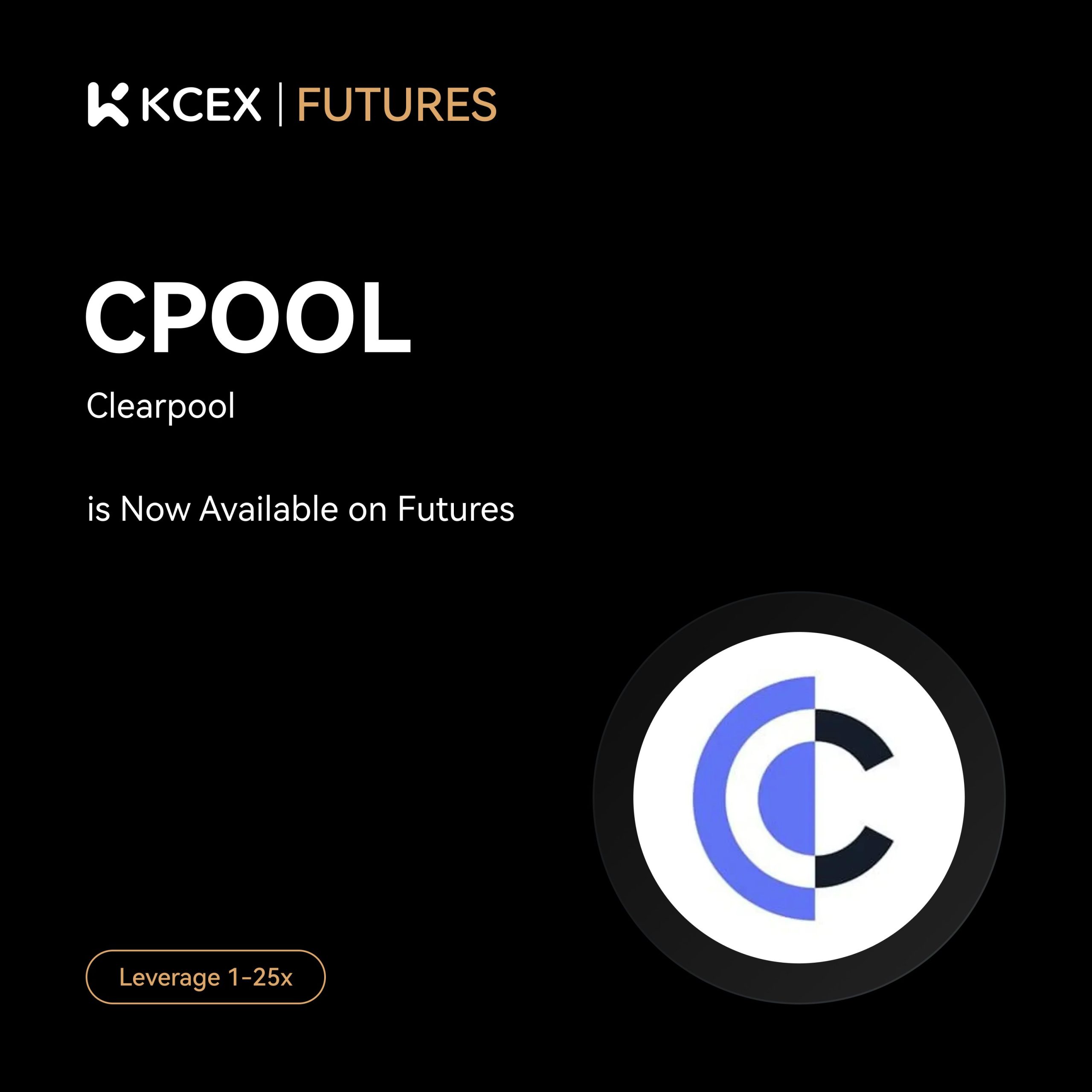 نمایی از لیست شدن توکن CPOOL در بازار فیوچرز دائم صرافی کی سی ای ایکس