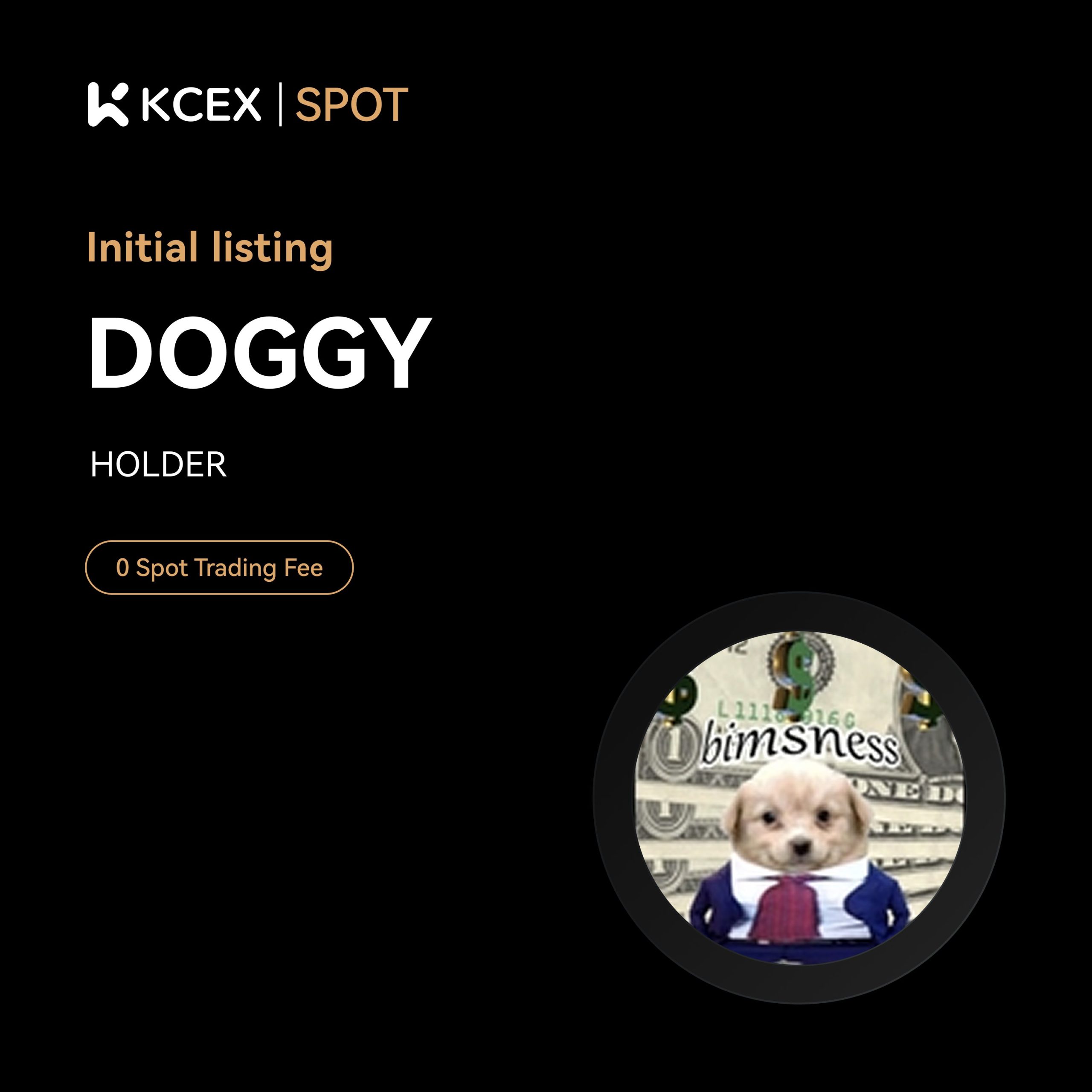 لیستینگ توکن DOGGY در صرافی کی سی ای ایکس در مهر ۱۴۰۴