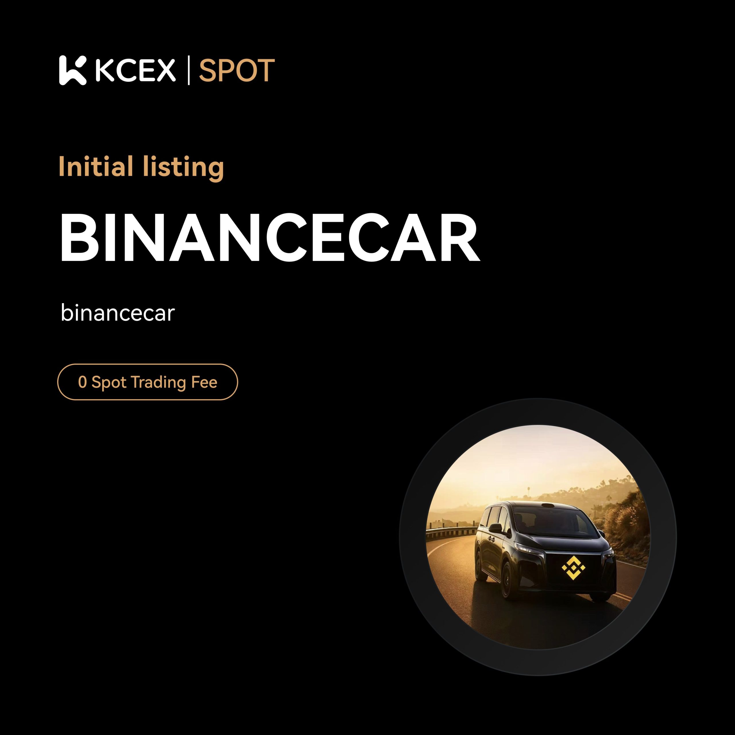 لیست شدن توکنهای BINANCECAR و CAIWUZIYOU در صرافی کی سی ای ایکس