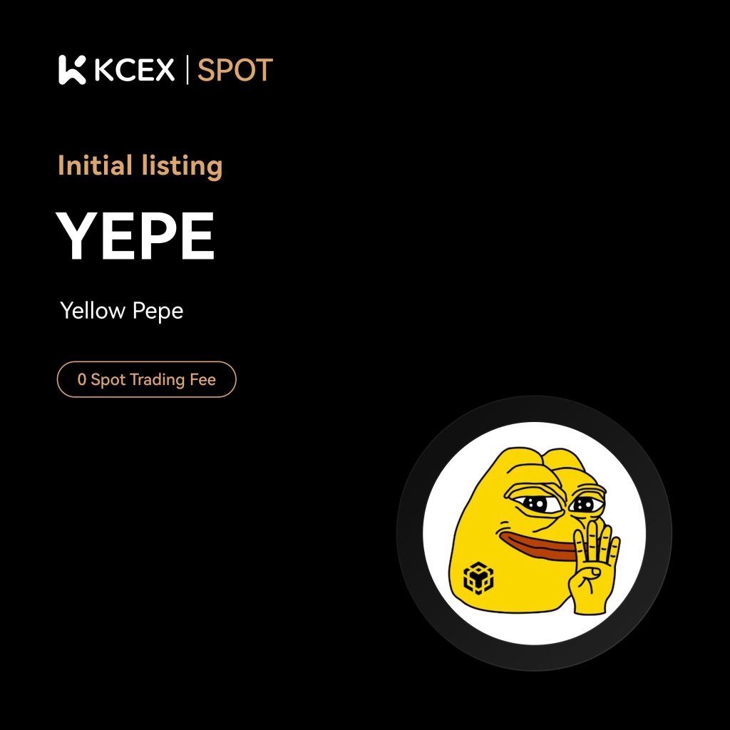 لیست شدن توکن YEPE در صرافی کی سی ای ایکس در ۶ اکتبر ۲۰۲۵