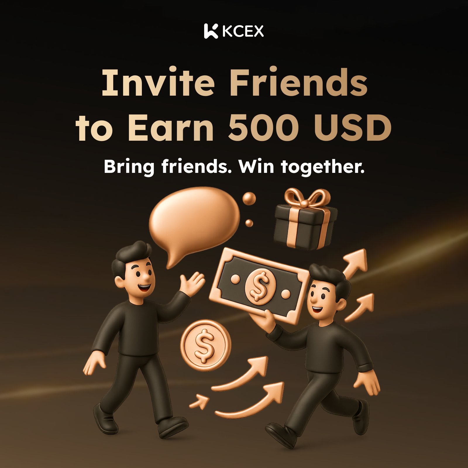 آغاز برنامه دعوت دوستان در صرافی کی سی ای ایکس در ۴ نوامبر ۲۰۲۵