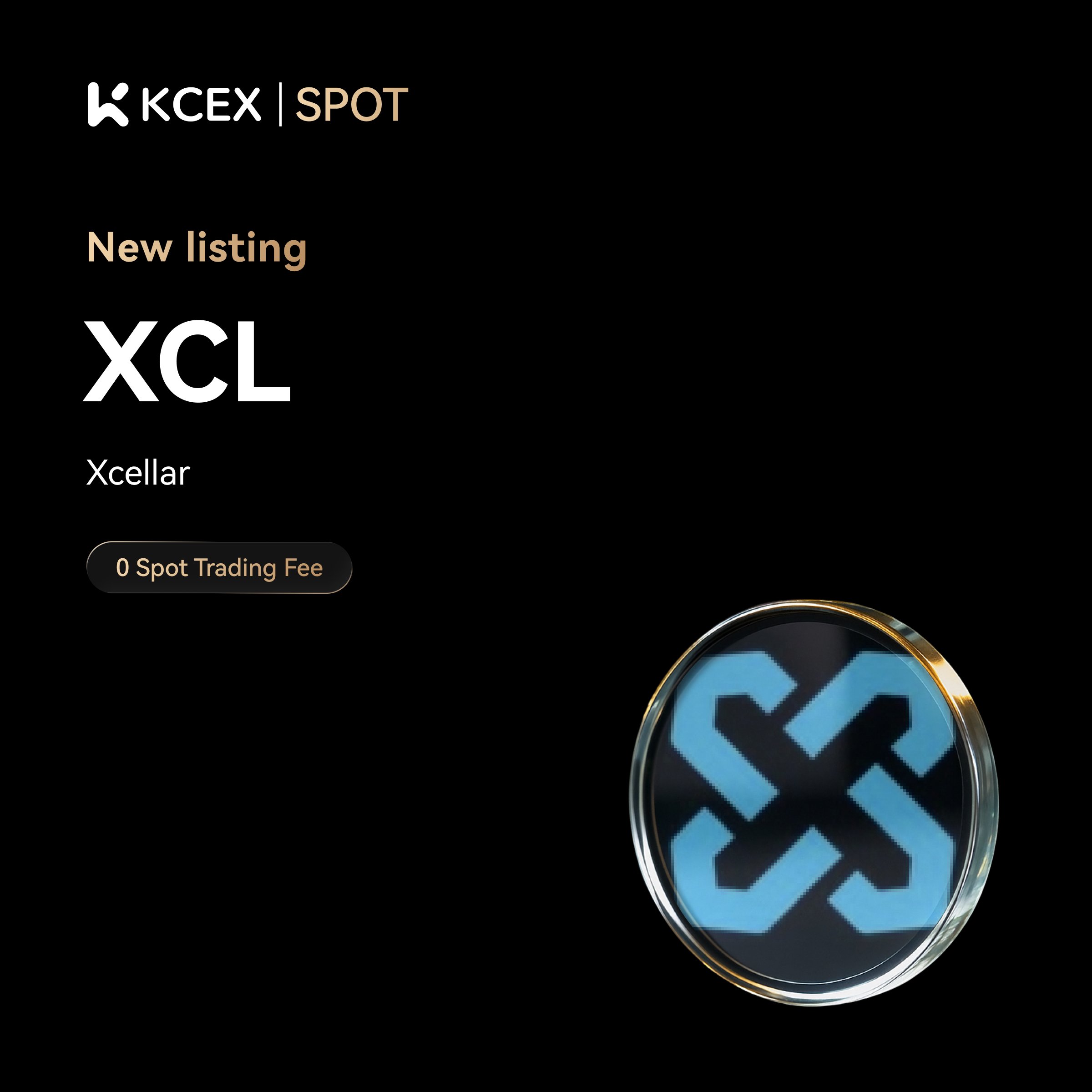 لیست شدن توکن XCL در بازار اسپات کی سی ای ایکس در آبان ۱۴۰۴
