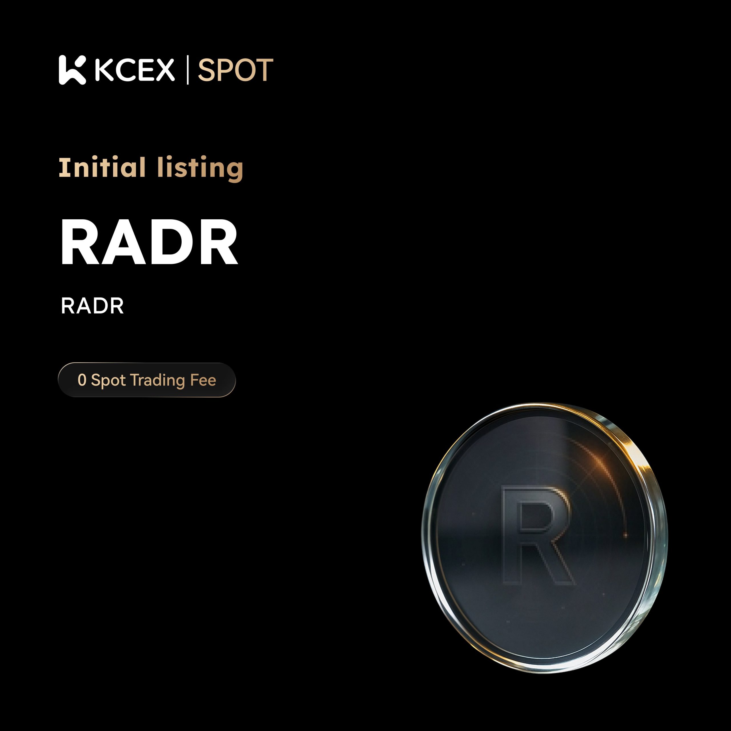 لیست شدن توکن RADR در بازار اسپات صرافی کی سی ای ایکس در آذر ۱۴۰۴