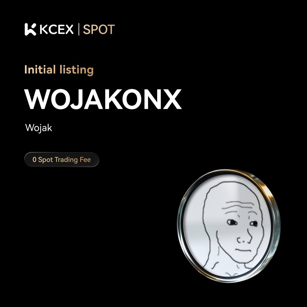 لیست شدن توکن WOJAKONX در ۱۵ آبان ۱۴۰۴ در صرافی کی سی ای ایکس