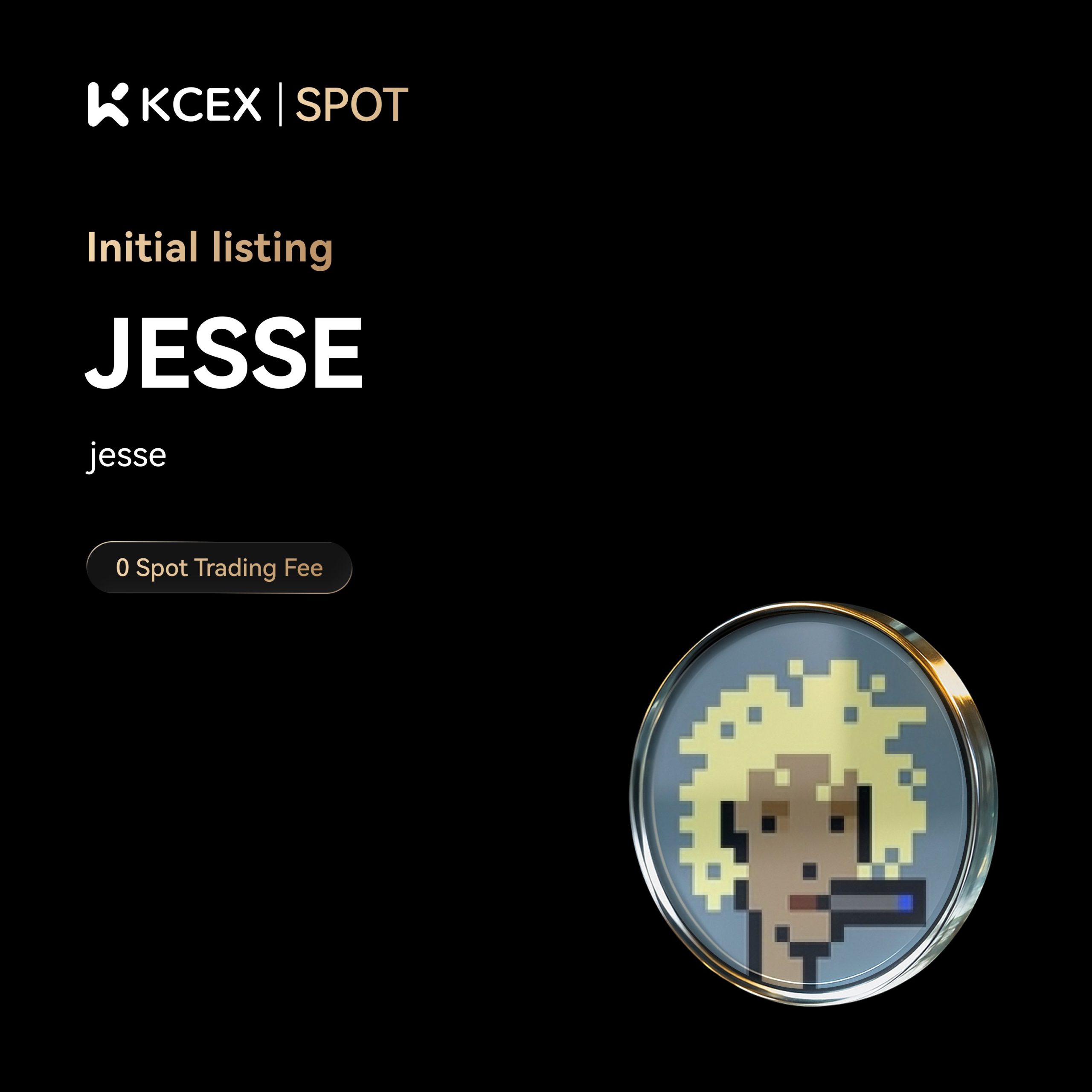 لیست شدن توکن JESSE در بازار اسپات کی سی ای ایکس