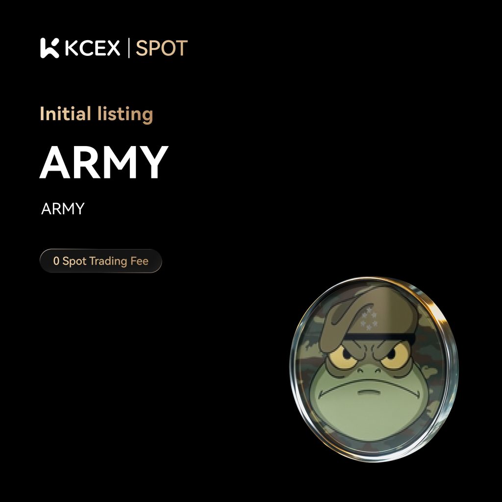 اضافه شدن توکن ARMY به بازار اسپات صرافی کی سی ای ایکس در نوامبر ۲۰۲۵