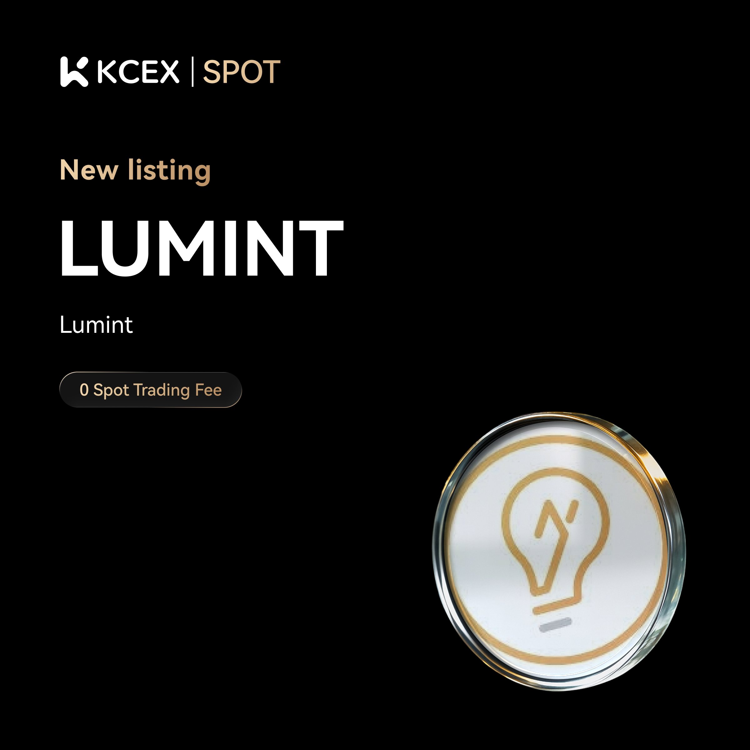 لیست شدن توکن LUMINT در بازار اسپات کی سی ای ایکس در آبان ۱۴۰۴