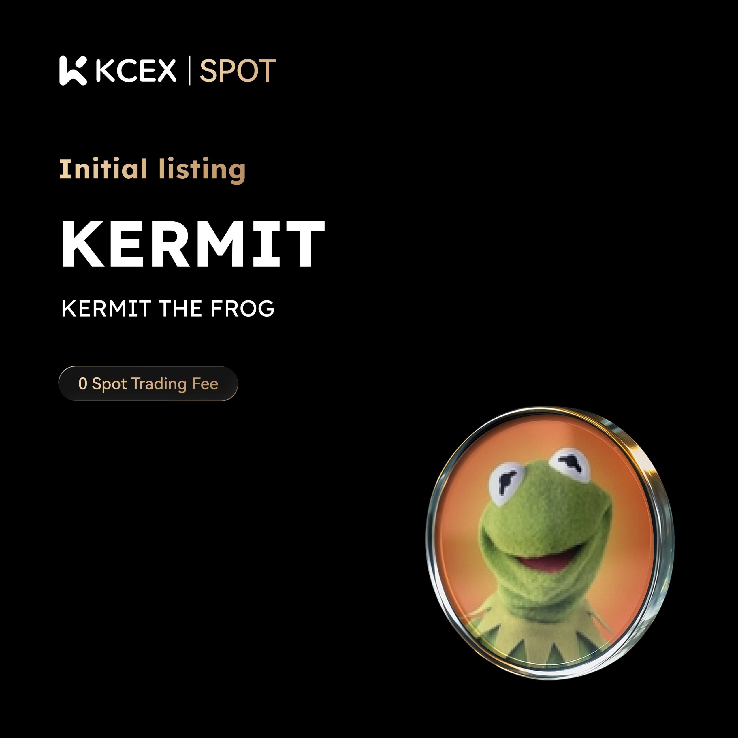 لیست شدن توکن KERMIT در بازار اسپات صرافی کی سی ای ایکس در آذر ۱۴۰۴