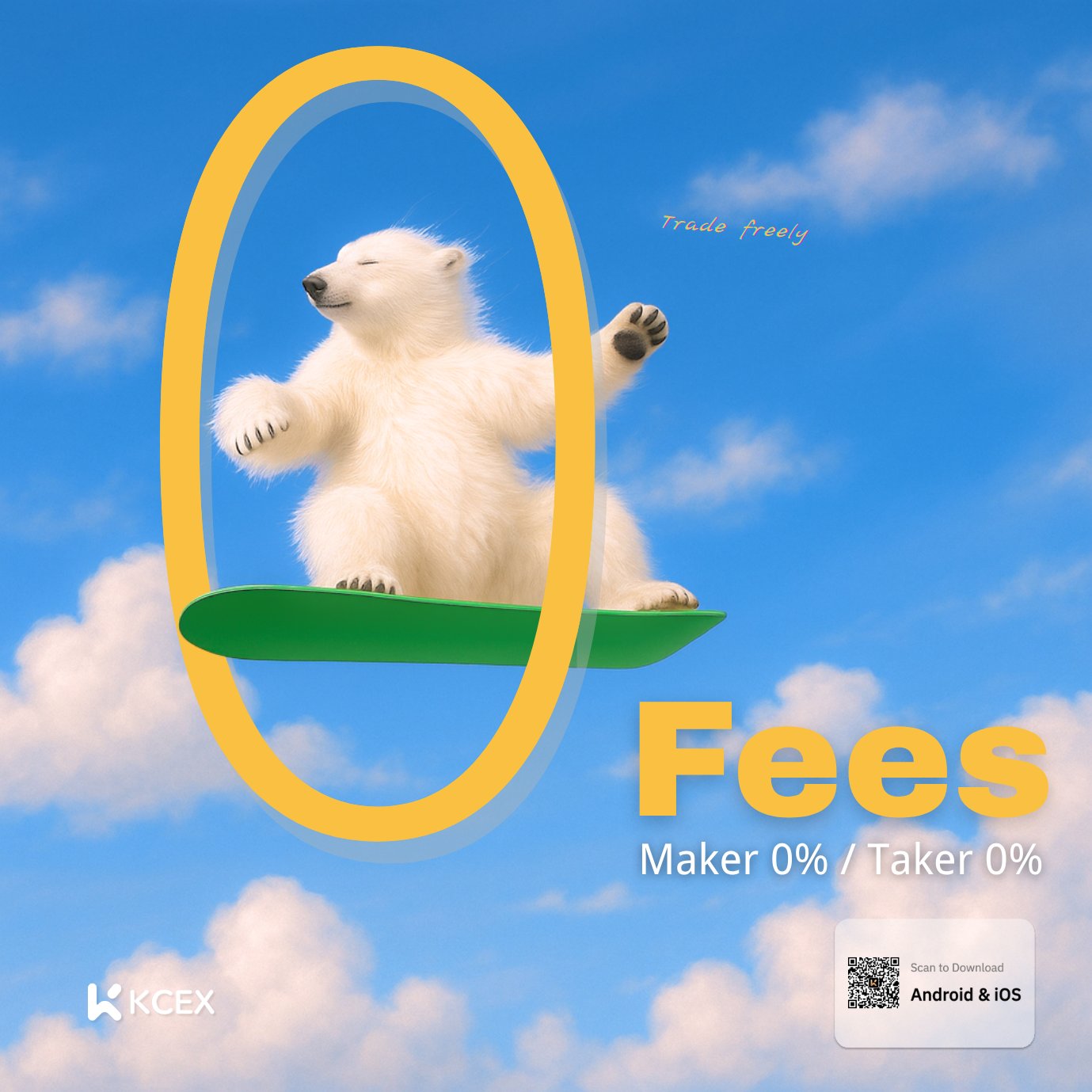 معاملات بدون کارمزد در صرافی کی سی ای ایکس در نوامبر ۲۰۲۵
