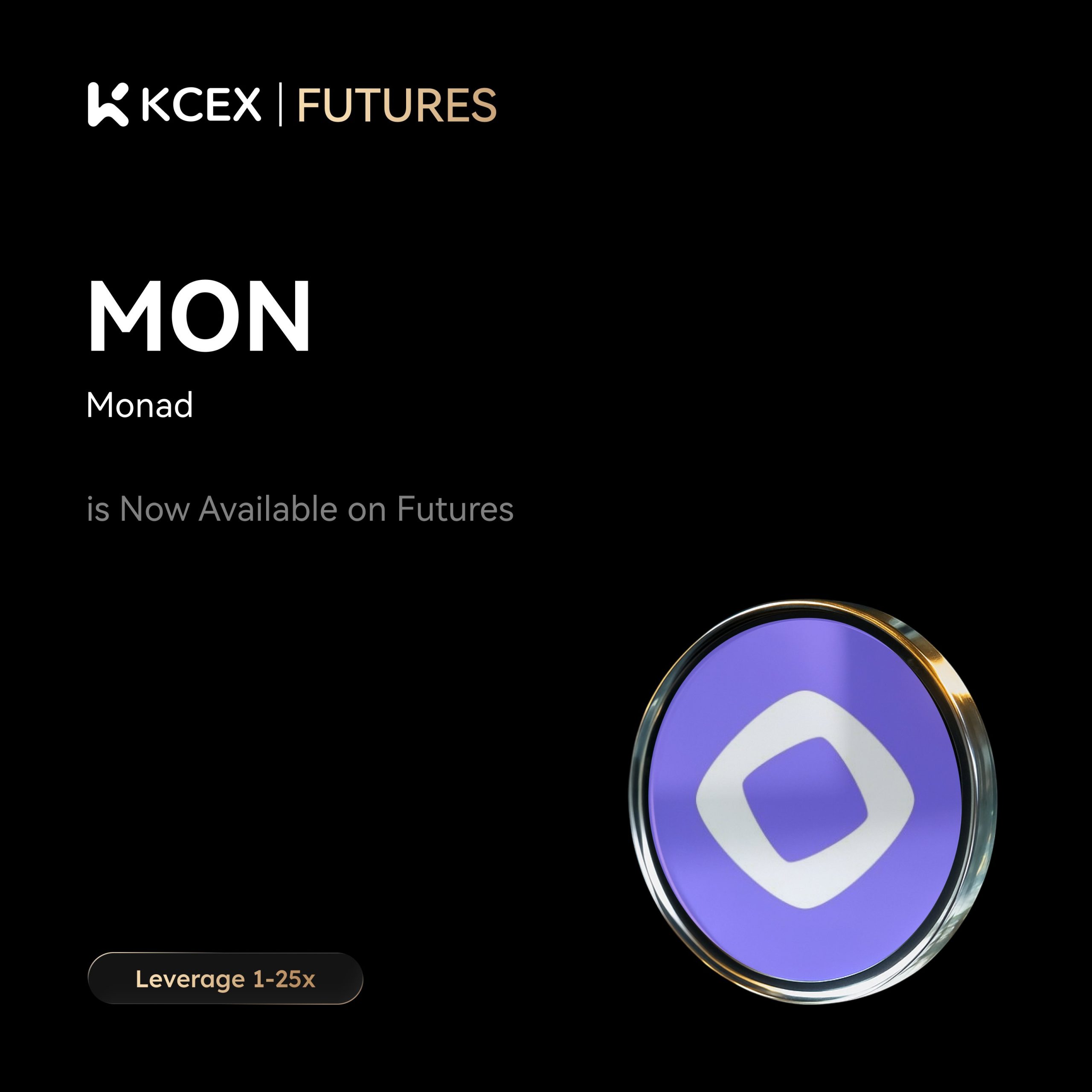 لیست شدن فیوچرز دائمی MON در صرافی کی سی ای ایکس در آبان ۱۴۰۴