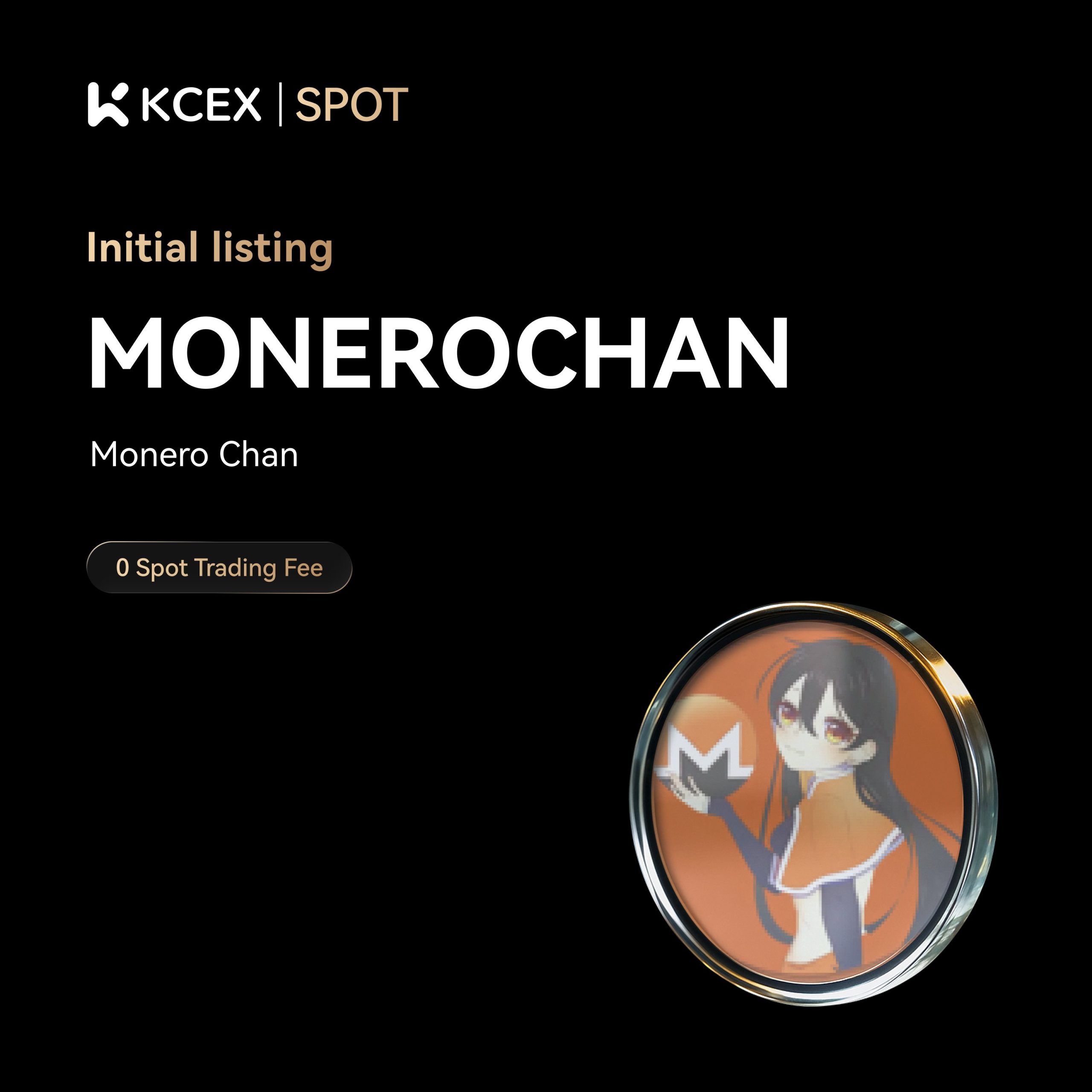 لیست شدن توکن MONEROCHAN در بازار اسپات صرافی کی سی ای ایکس در آبان ۱۴۰۴