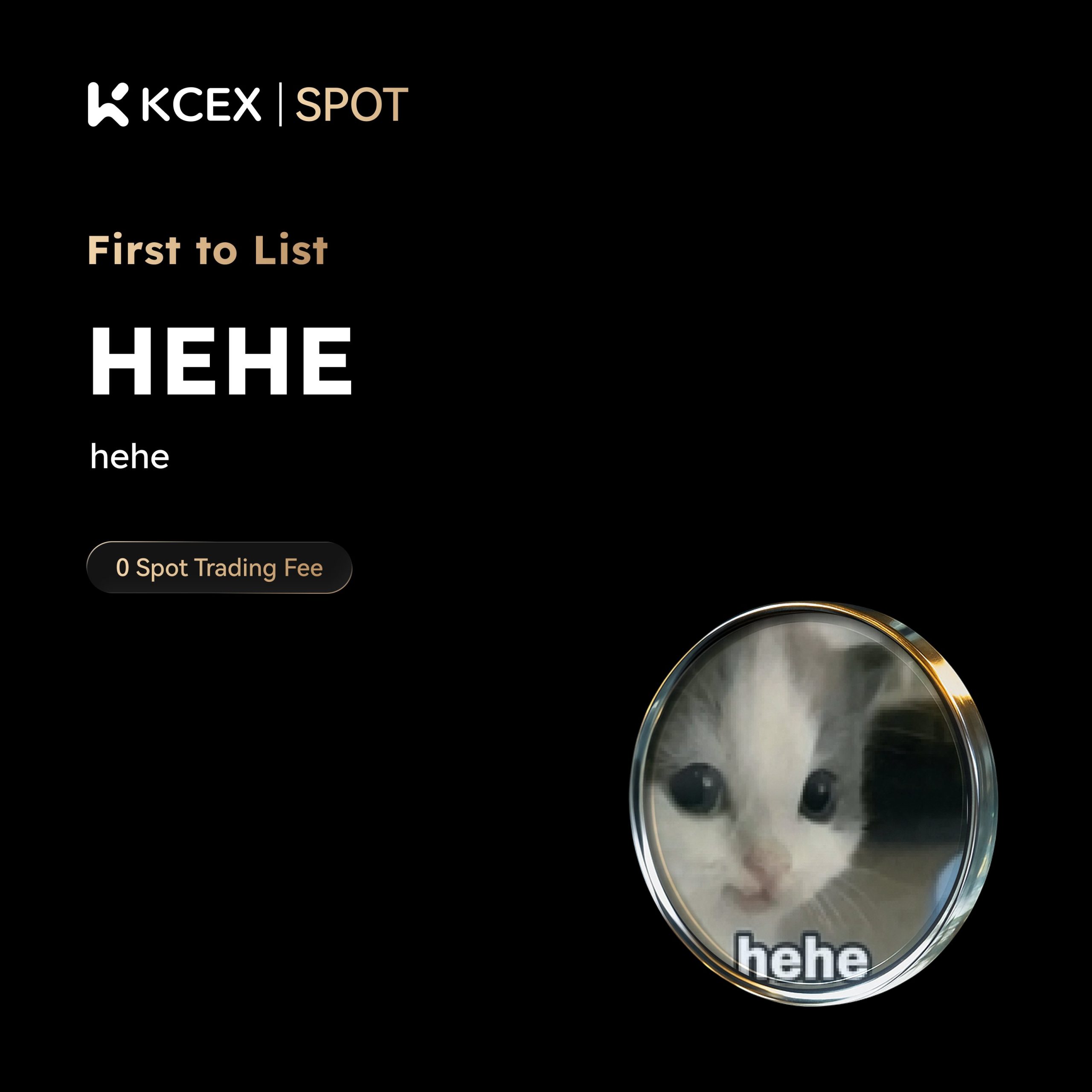 نمای صرافی کی سی ای ایکس و شروع معاملات توکن HEHE در ۲۹ نوامبر ۲۰۲۵