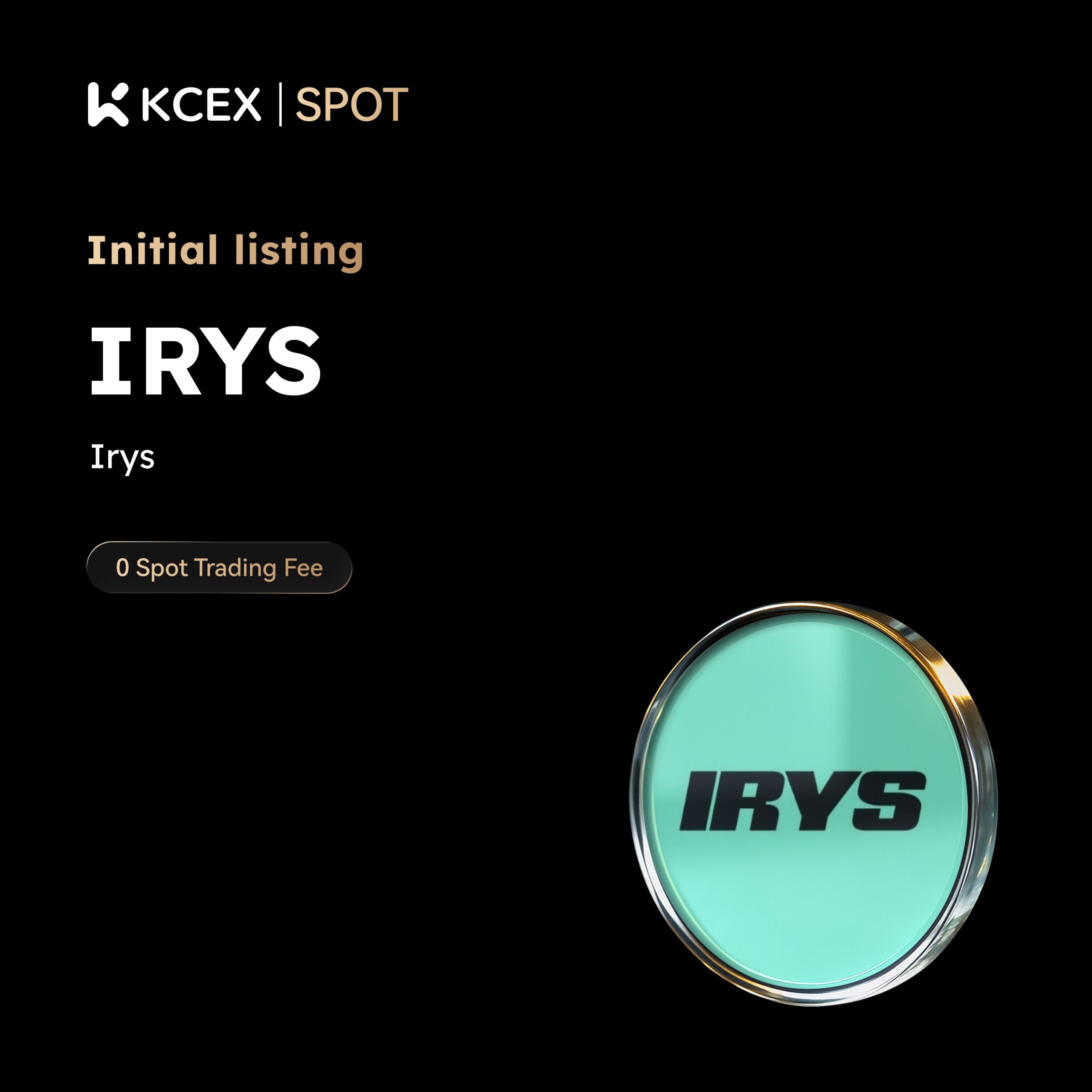 لیست شدن توکن IRYS در صرافی کی سی ای ایکس در آذر ۱۴۰۴