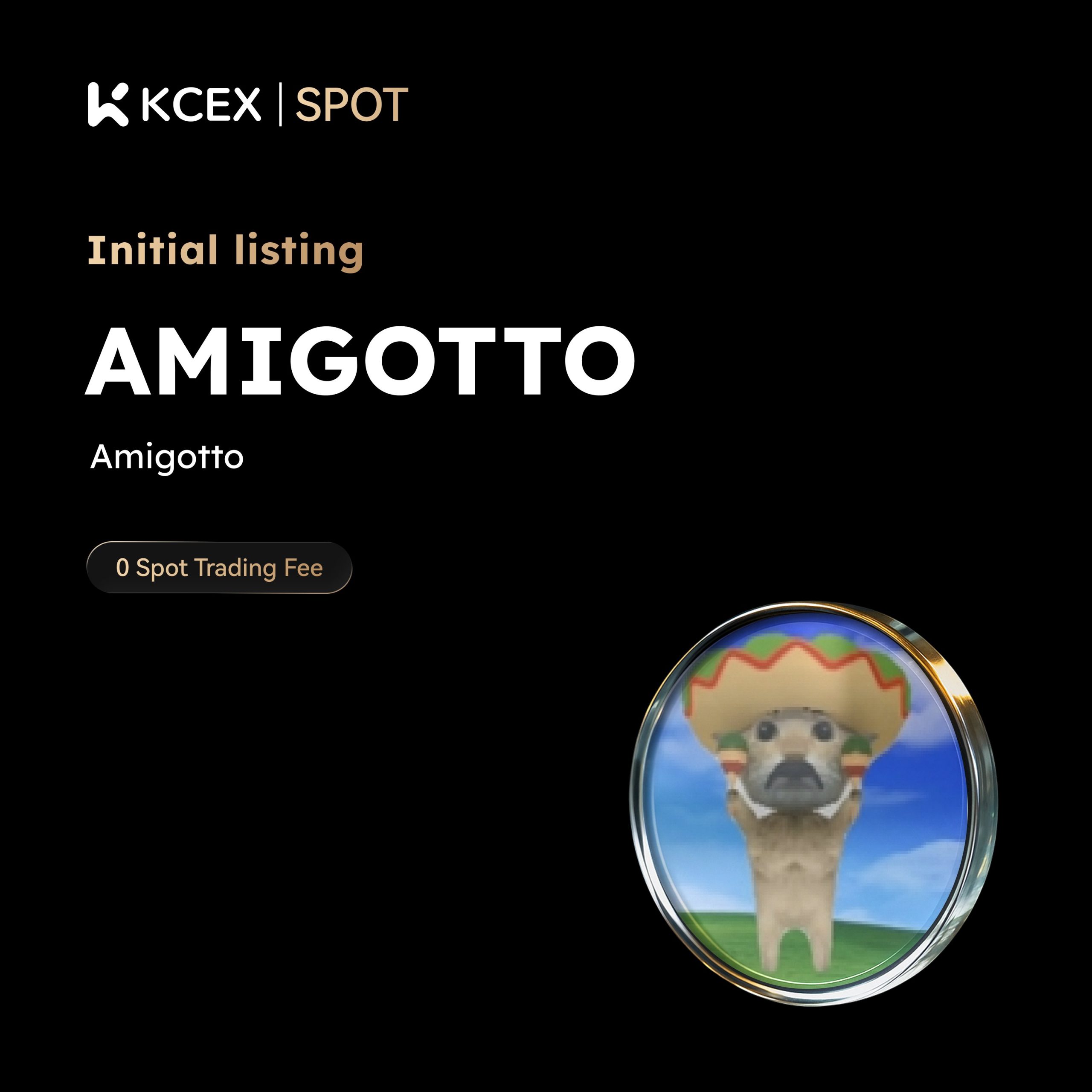 لیستینگ توکن AMIGOTTO در کی سی ای ایکس در ۲۷ نوامبر ۲۰۲۵