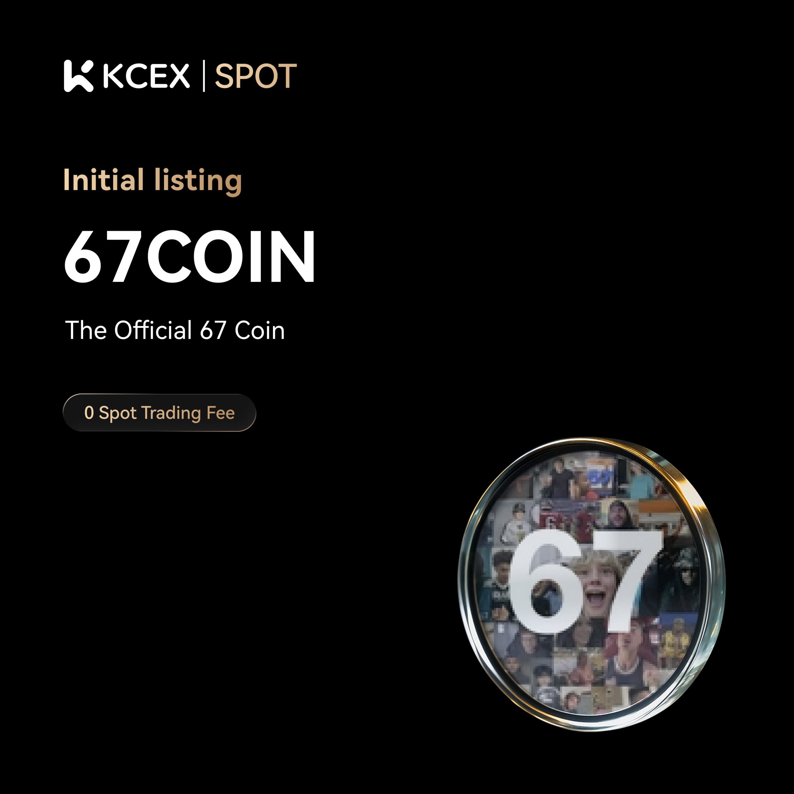 لیست شدن توکن 67COIN در بازار اسپات و فیوچرز کی سی ای ایکس در آبان ۱۴۰۴