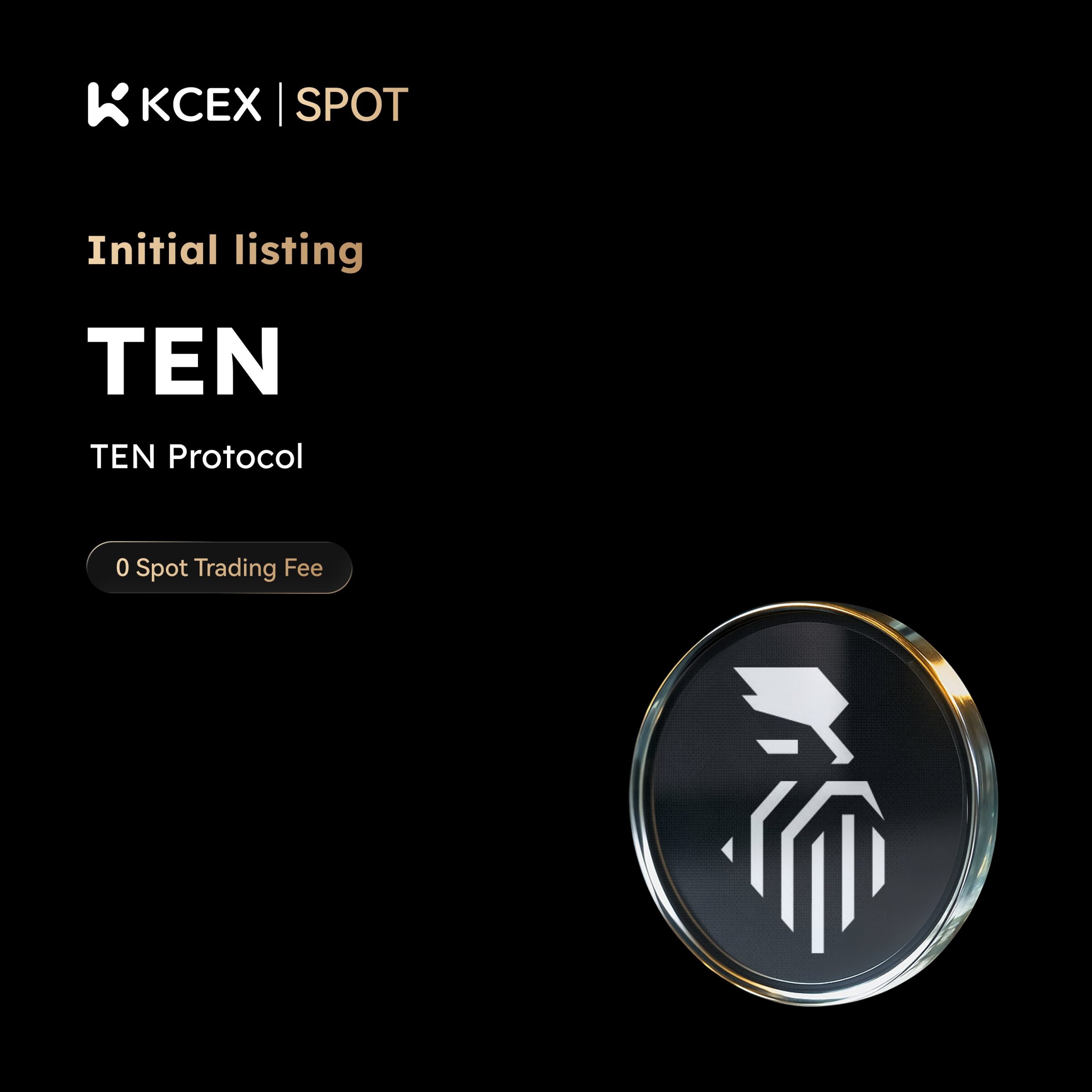 اضافه شدن توکن TEN به بازار اسپات صرافی کی سی ای ایکس