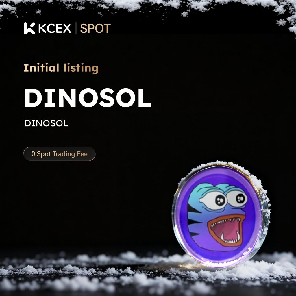 لیست شدن توکن DINOSOL در صرافی کی سی ای ایکس در ۲۱ آذر ۱۴۰۴