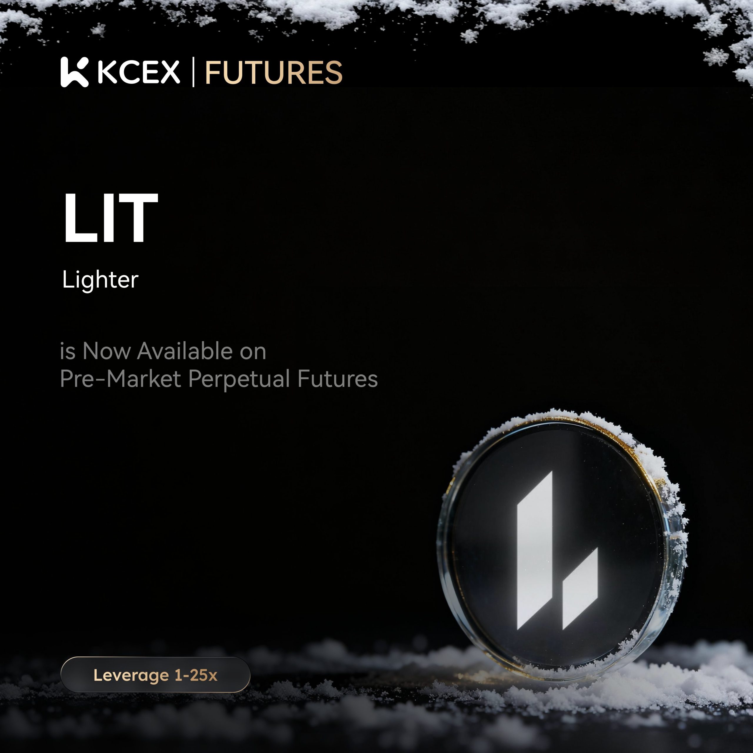 فیوچرز دائمی LIT در صرافی کی سی ای ایکس در ۲۵ دسامبر ۲۰۲۵