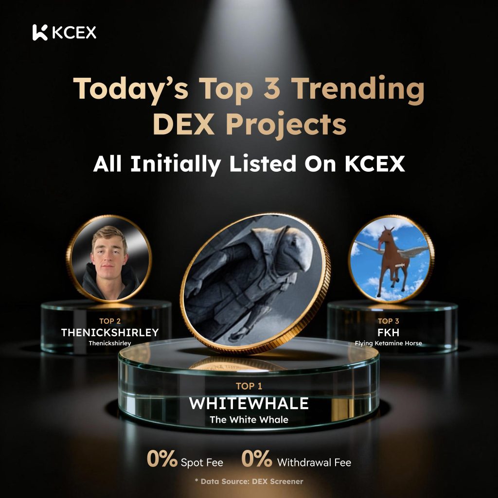 محبوب‌ترین پروژه‌های DEX در صرافی کی سی ای ایکس در ۳۰ دسامبر ۲۰۲۵