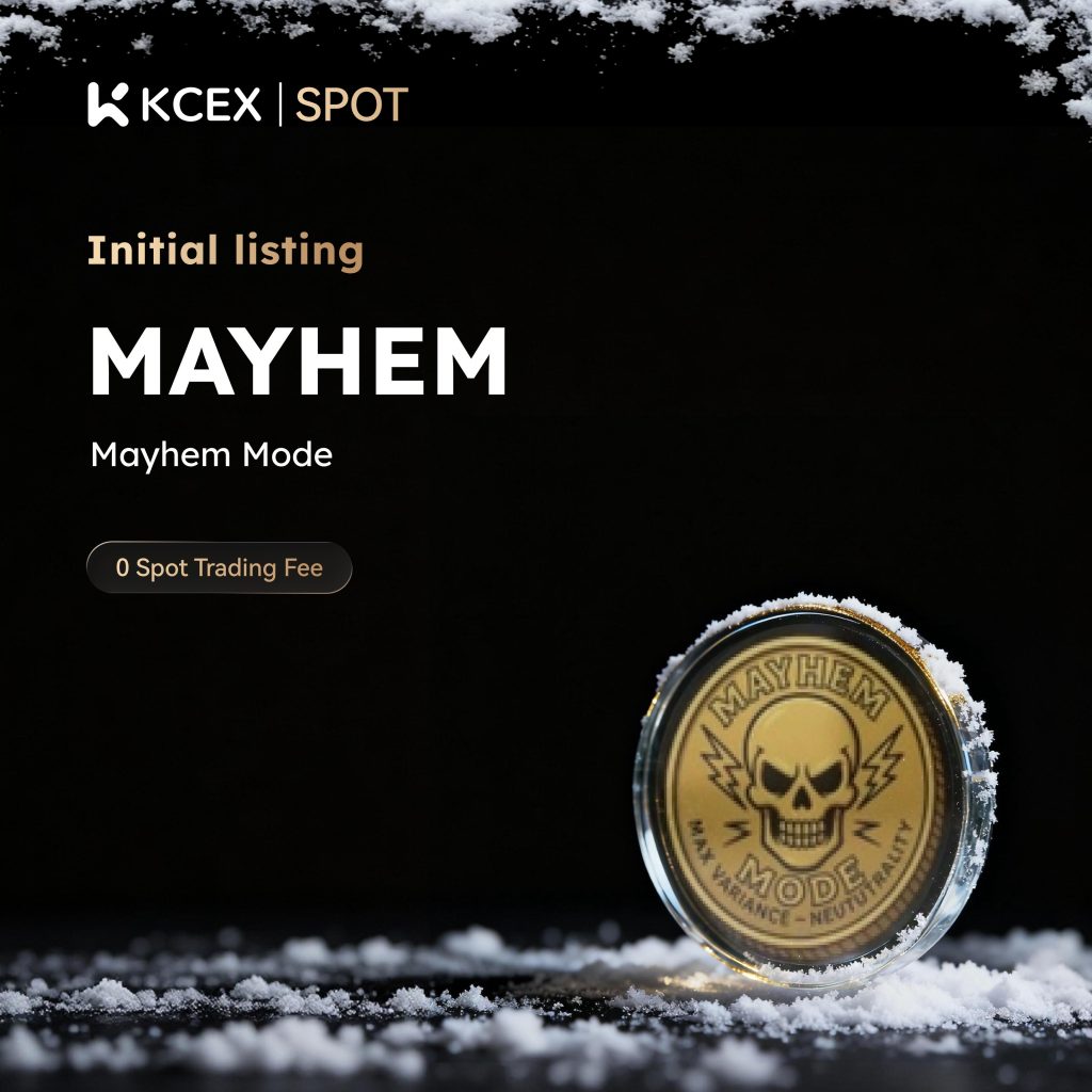 لیست شدن توکن MAYHEM در بازار اسپات صرافی کی سی ای ایکس