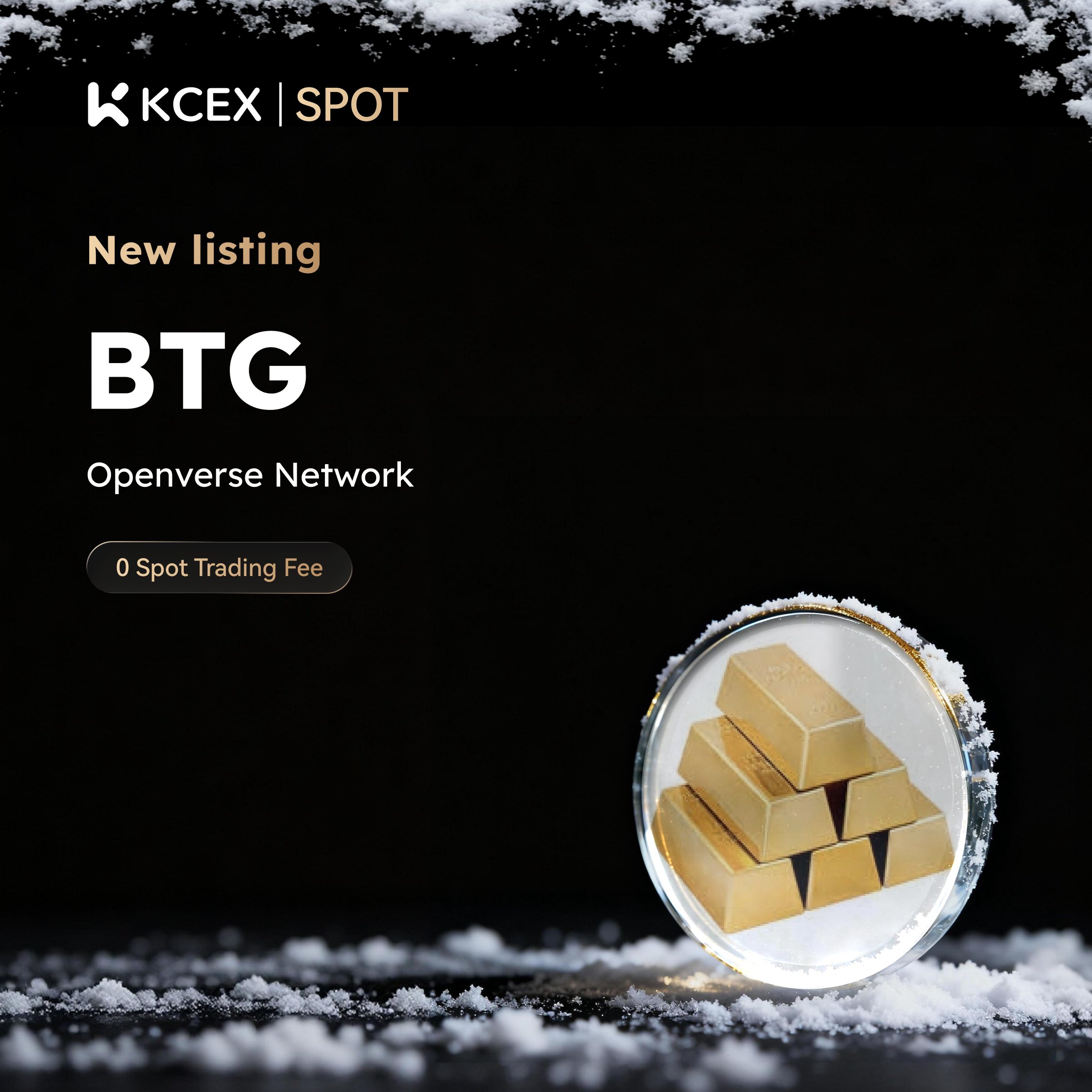 لیست شدن توکن BTG با کارمزد صفر در کی سی ای ایکس از دی ۱۴۰۴