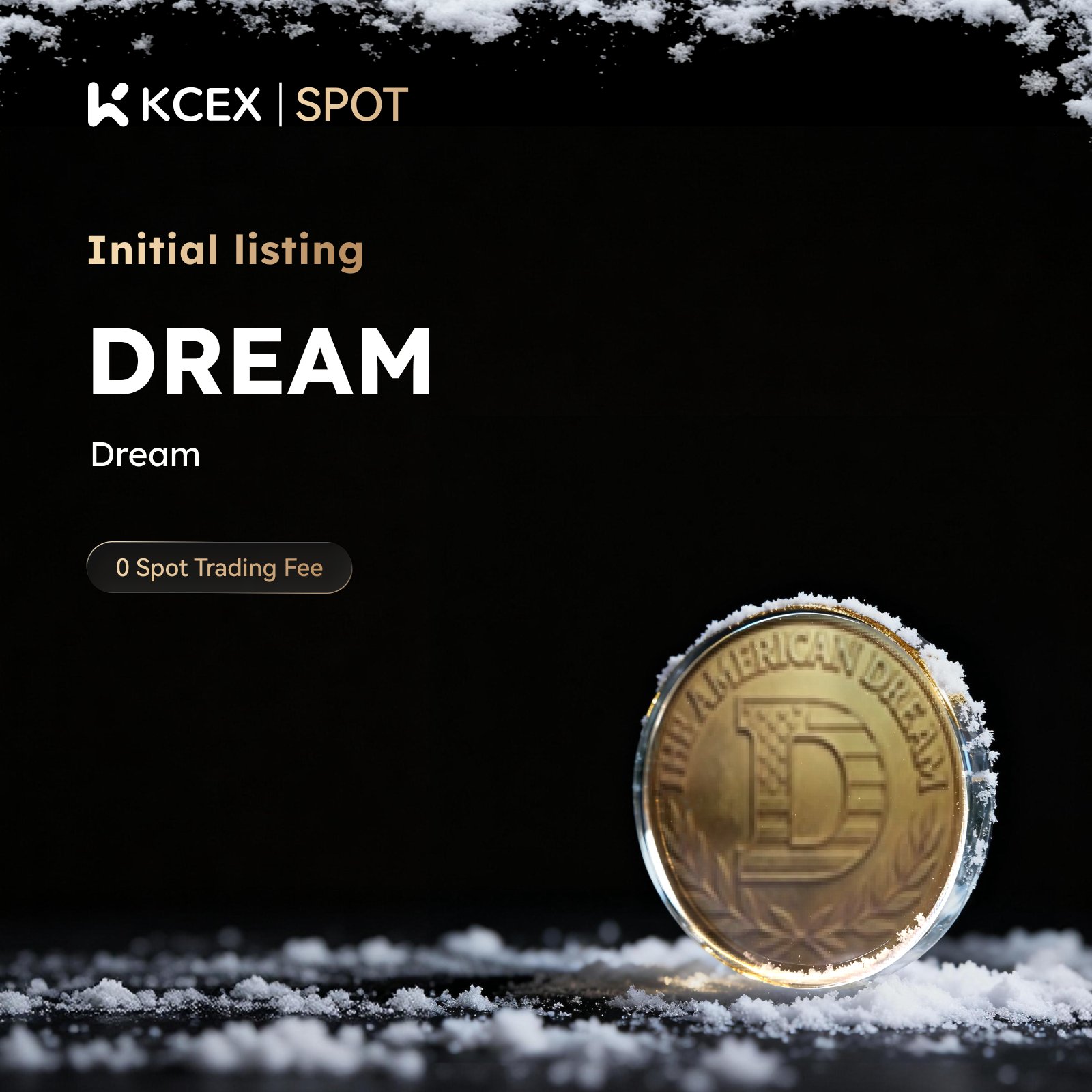 لیست شدن توکن DREAM در بازار اسپات کی سی ای ایکس در ۳ ژانویه ۲۰۲۶
