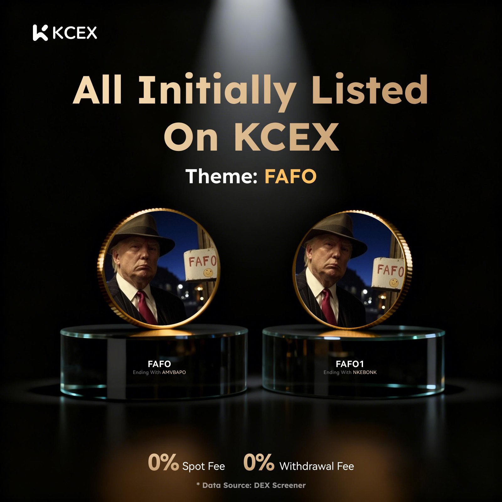 توکن FAFO در صرافی کی سی ای ایکس با کارمزد صفر در ۴ ژانویه ۲۰۲۶ لیست شد