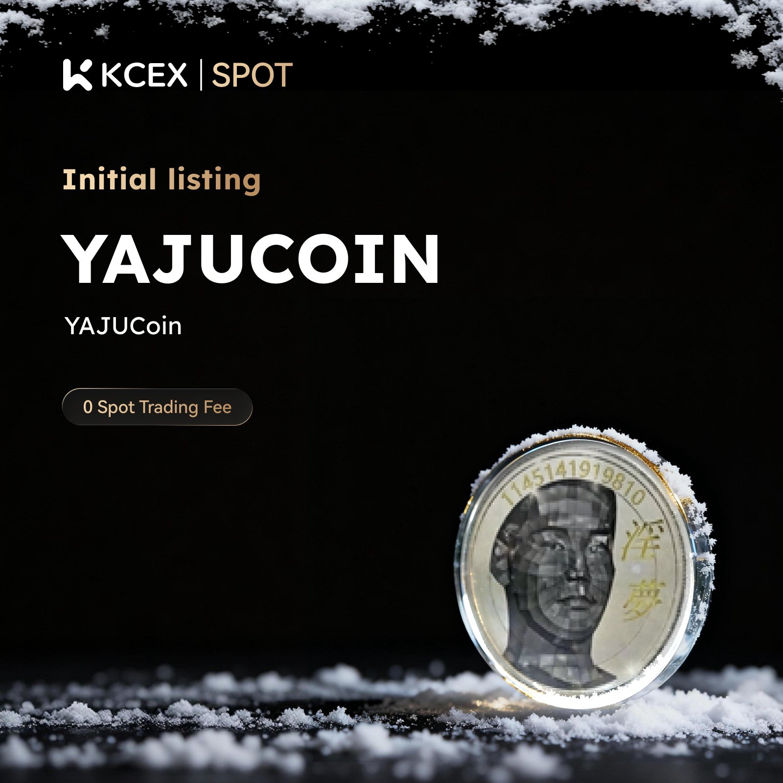 تصویر نمایش توکن YAJUCOIN در بازار اسپات صرافی کی سی ای ایکس