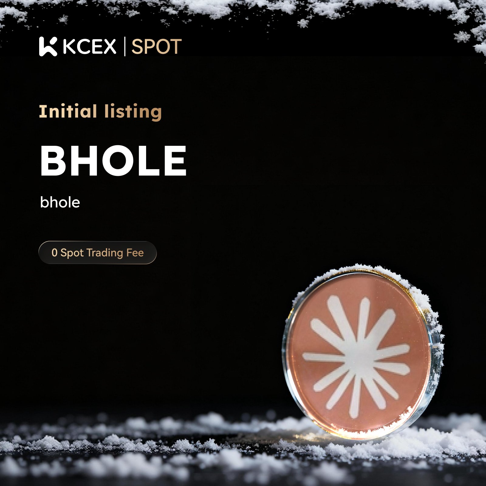 لیست شدن توکن BHOLE در صرافی کی سی ای ایکس با کارمزد صفر