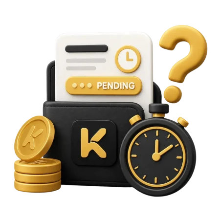 چرا برداشت KCEX در حالت Pending میماند؟