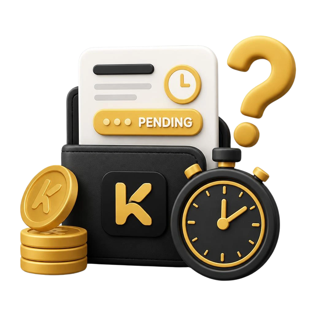 چرا برداشت KCEX در حالت Pending می‌ماند؟