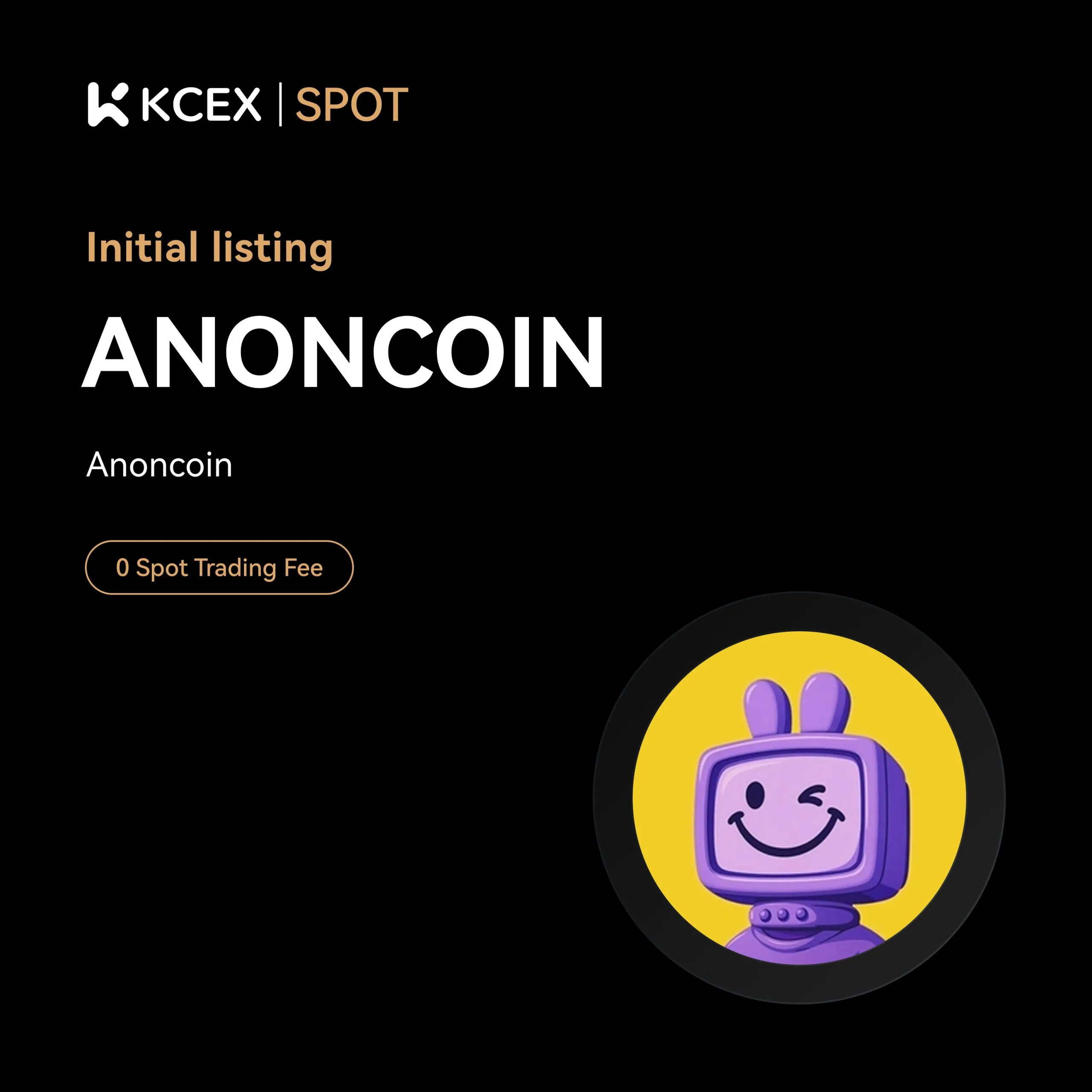 لیست شدن توکن ANONCOIN در بازار اسپات کیسیایکس در ۲۶ آگوست ۲۰۲۵