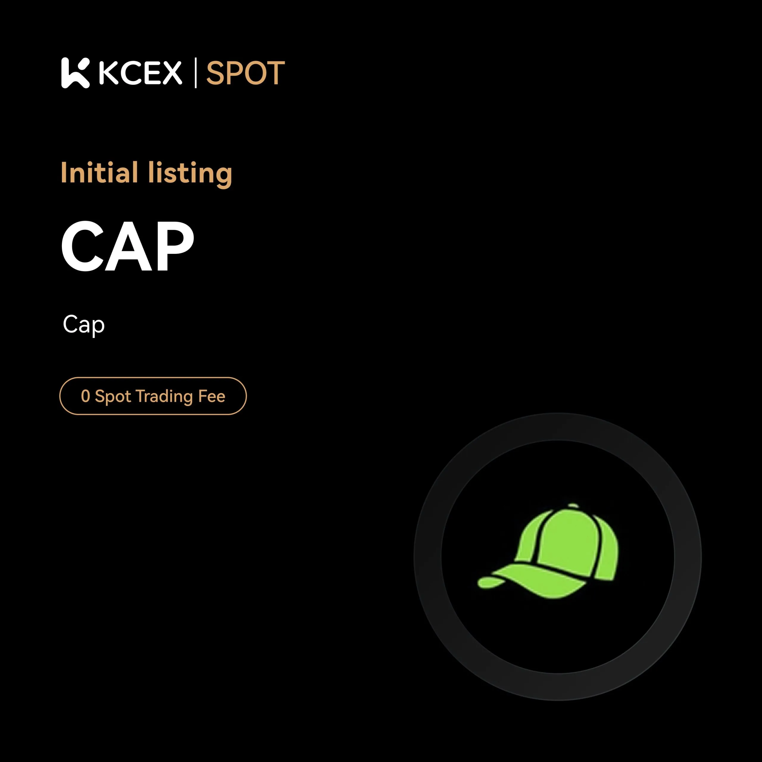 لیست شدن توکن CAP در بازار اسپات کی سی ای ایکس در ۷ اکتبر ۲۰۲۵