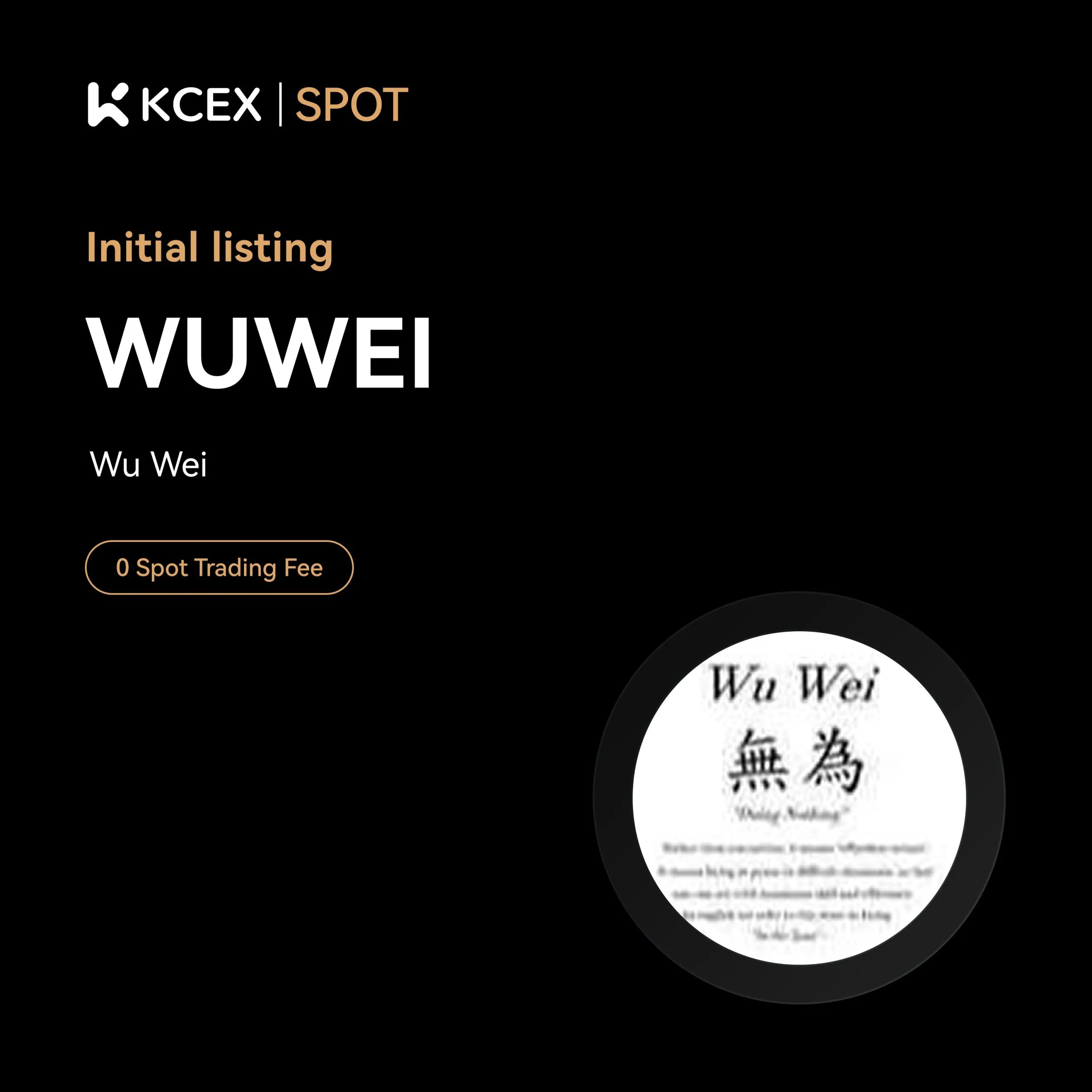 لیست شدن توکن WUWEI در ۱۵ اکتبر ۲۰۲۵ در کیسیاییاکس