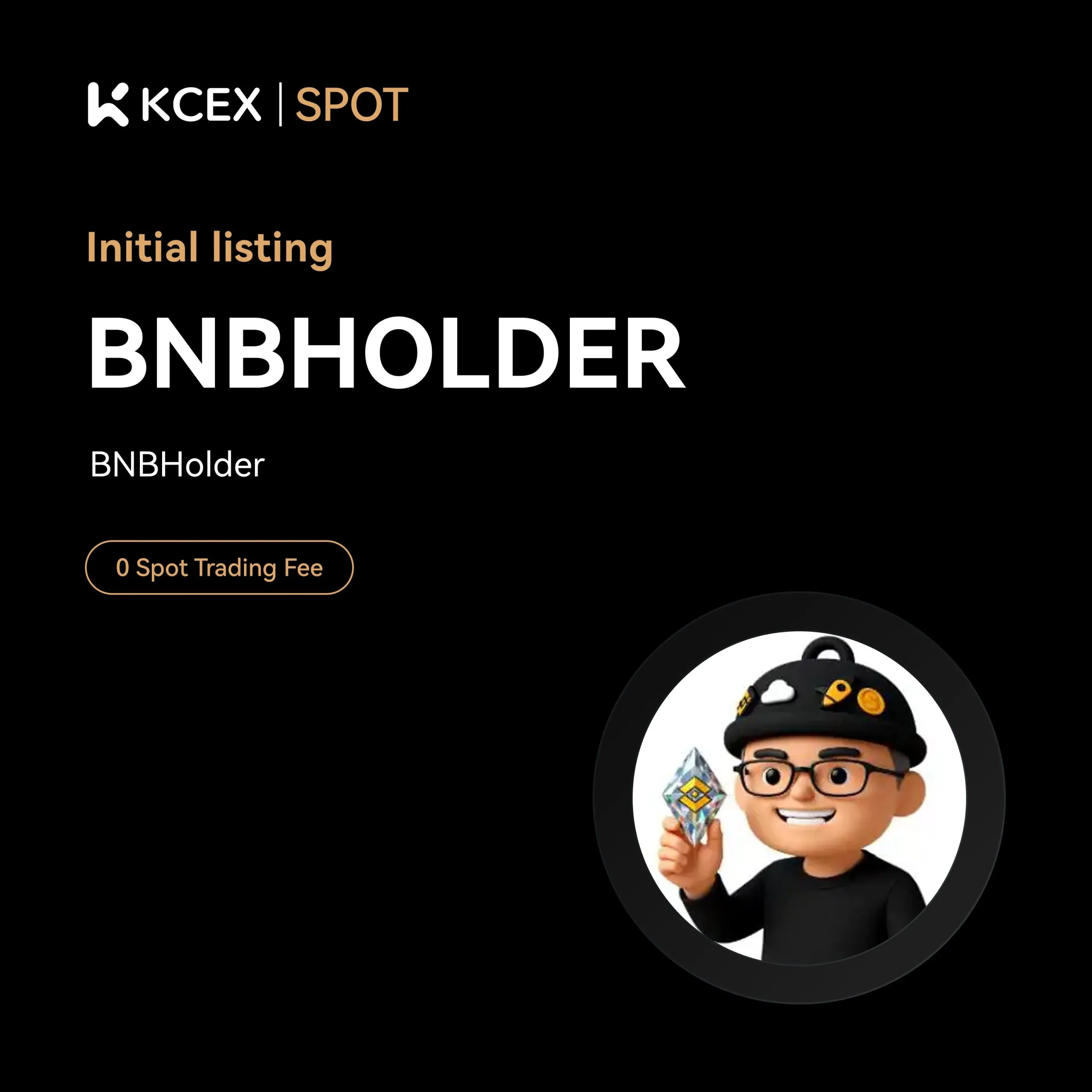 توکن BNBHOLDER در ۹ اکتبر ۲۰۲۵ به لیست بازار اسپات و فیوچرز کی سی ای ایکس اضافه شد