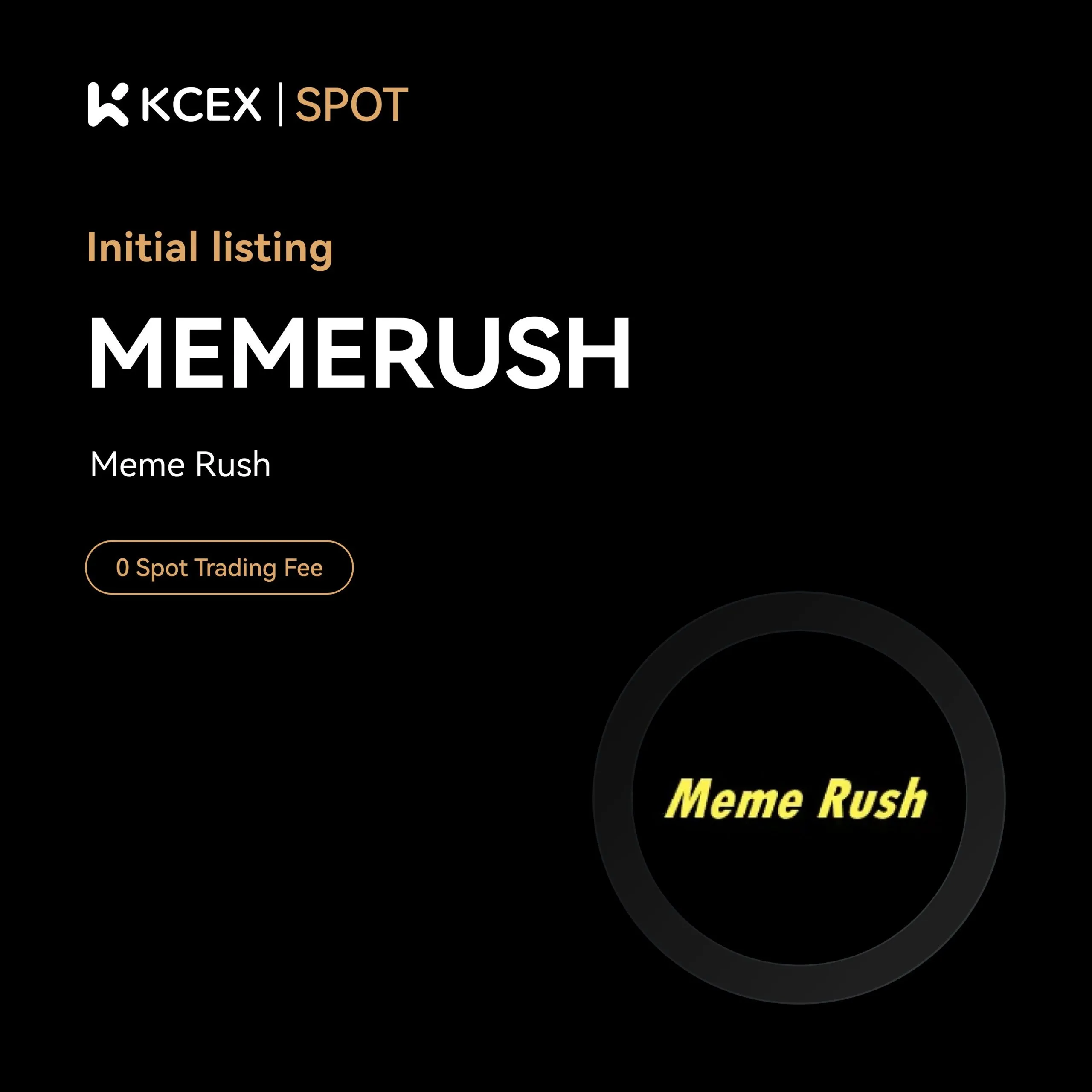 توکن MEMERUSH در ۹ اکتبر ۲۰۲۵ به لیست صرافی کی سی ای ایکس اضافه شد