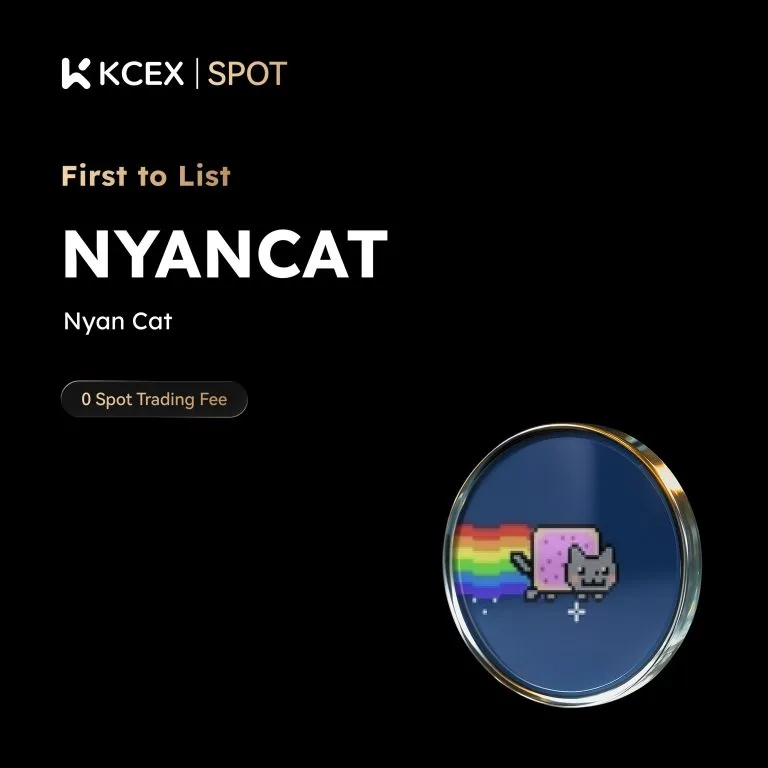 توکن NYANCAT در ۲۹ نوامبر به بازار اسپات کی سی ای ایکس اضافه شد