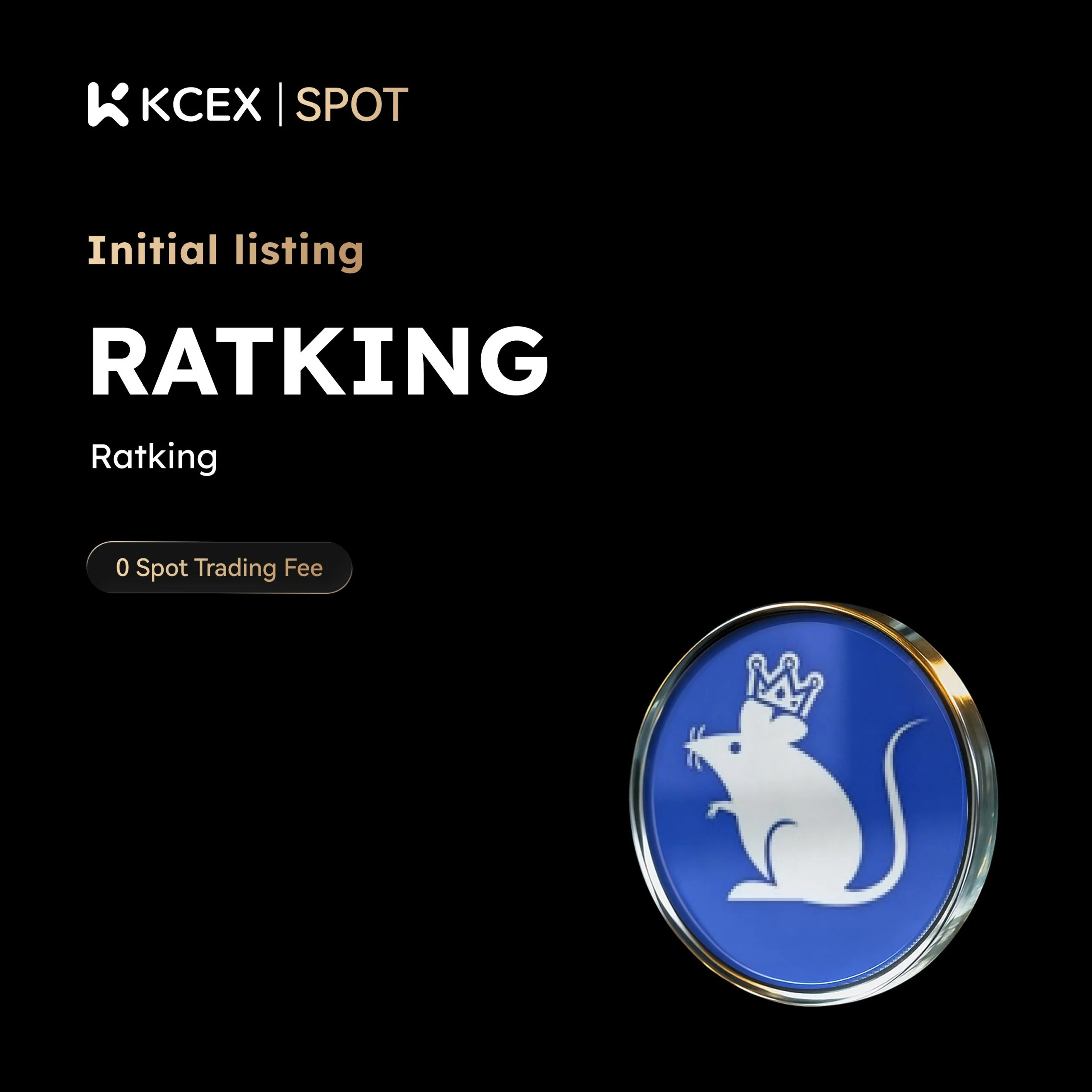 توکن RATKING از ۴ آذر ۱۴۰۴ در بازار اسپات کی سی ای ایکس معامله میشود