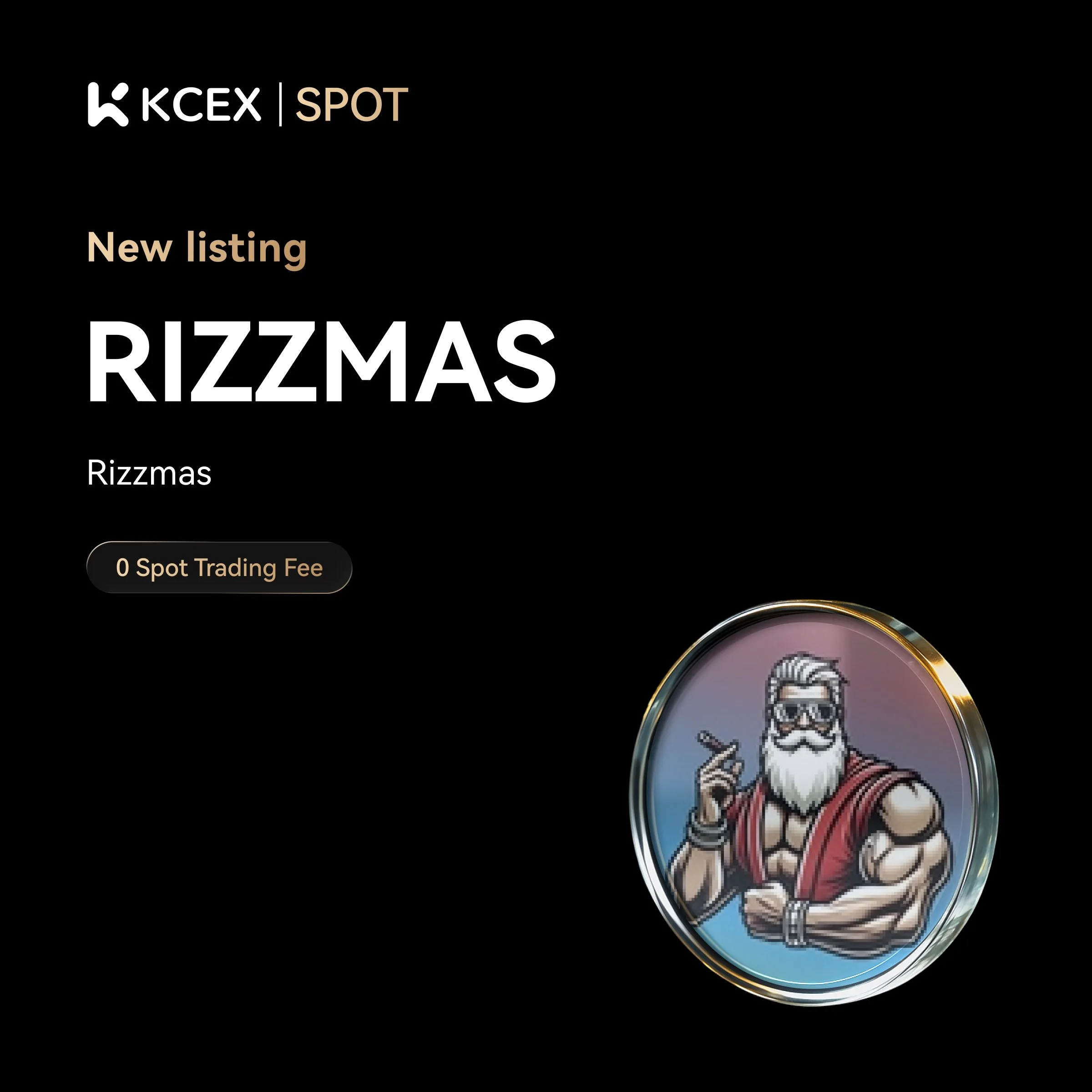آغاز معاملات توکن RIZZMAS در بازار اسپات کی سی ای ایکس در ۲۹ آبان ۱۴۰۴